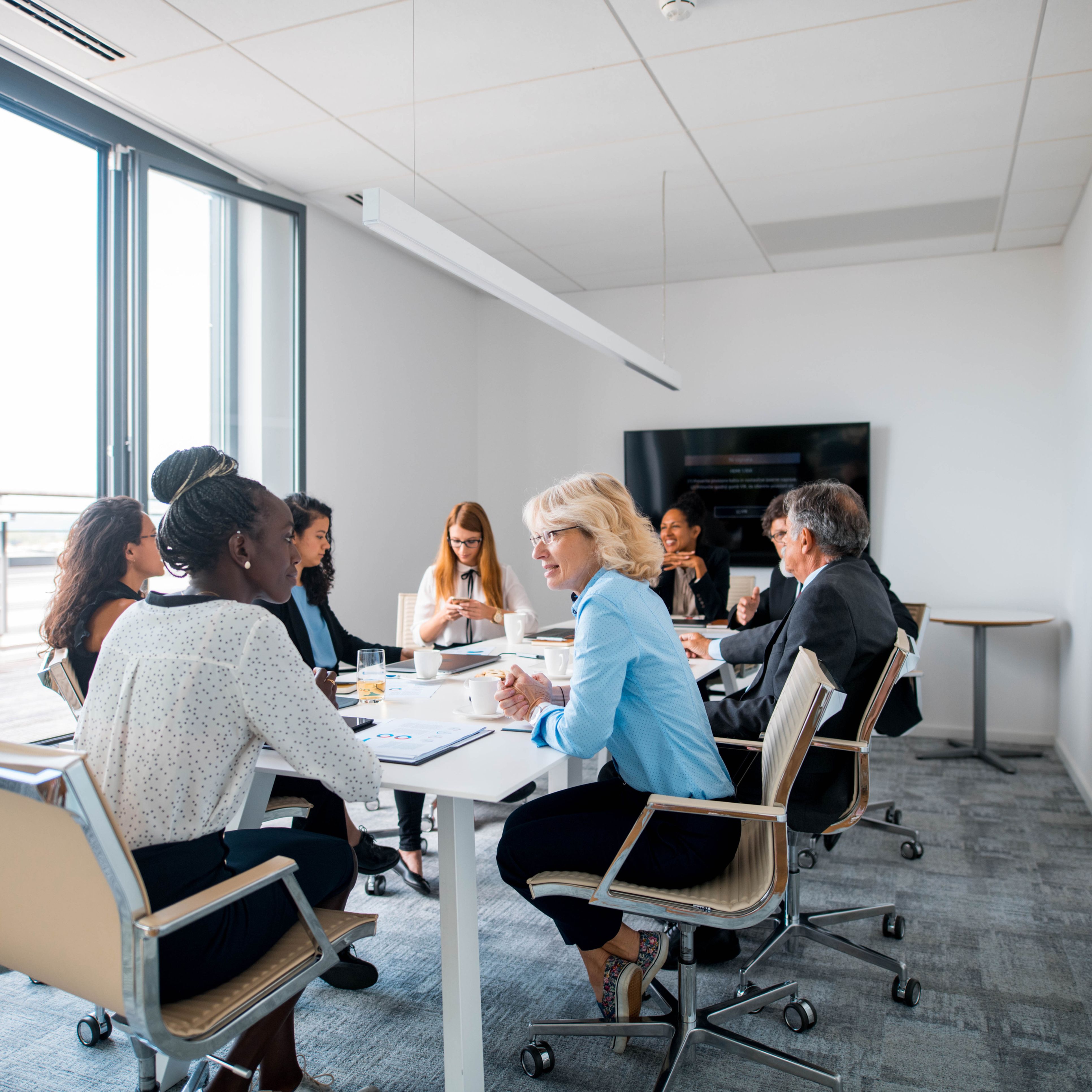 business professionals meeting in office