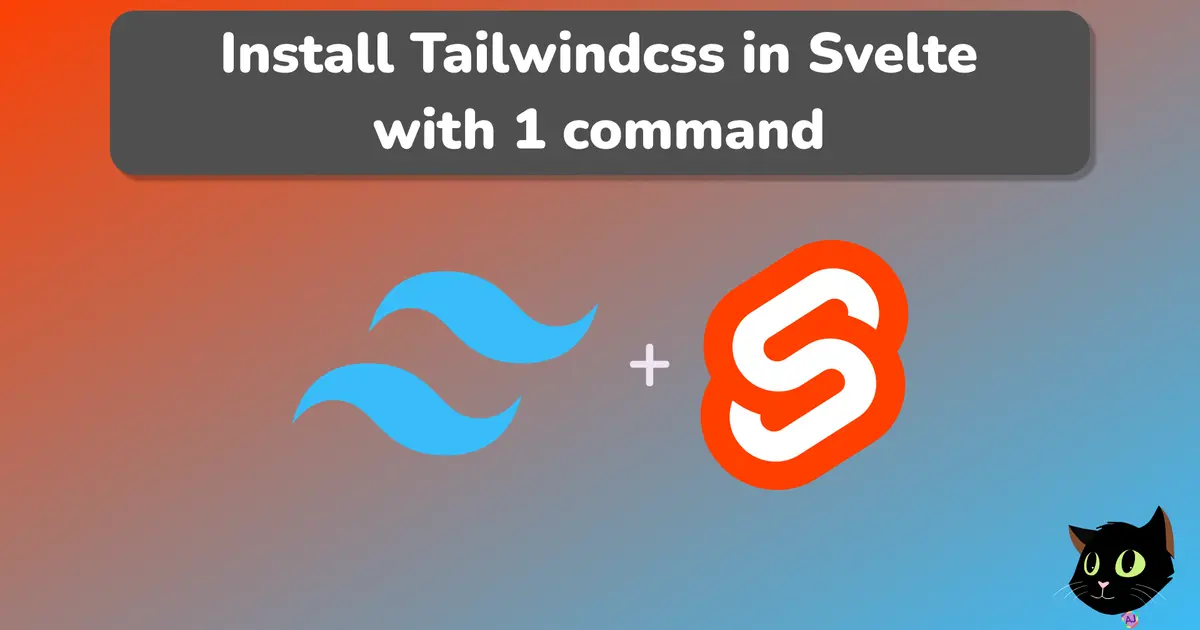 Install Tailwindcss in Svelte with 1 command