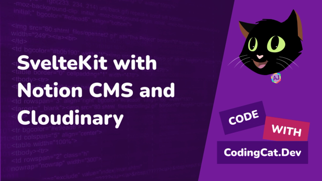 SvelteKit with Notion CMS and Cloudinary