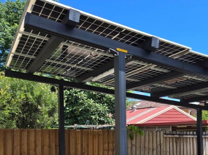 Detalj solarne nadstrešnice