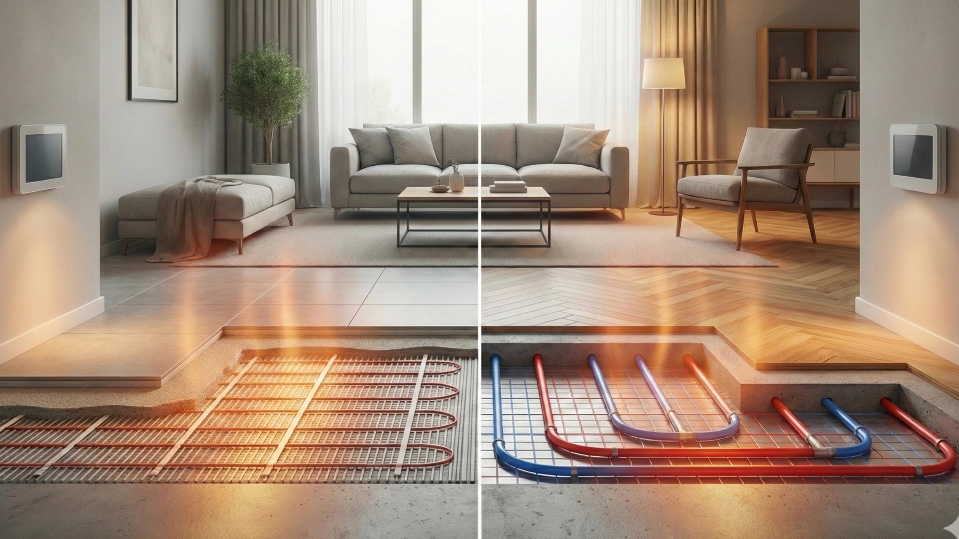 Električno vs vodeno podno grijanje: Koje je bolje za vaš dom?