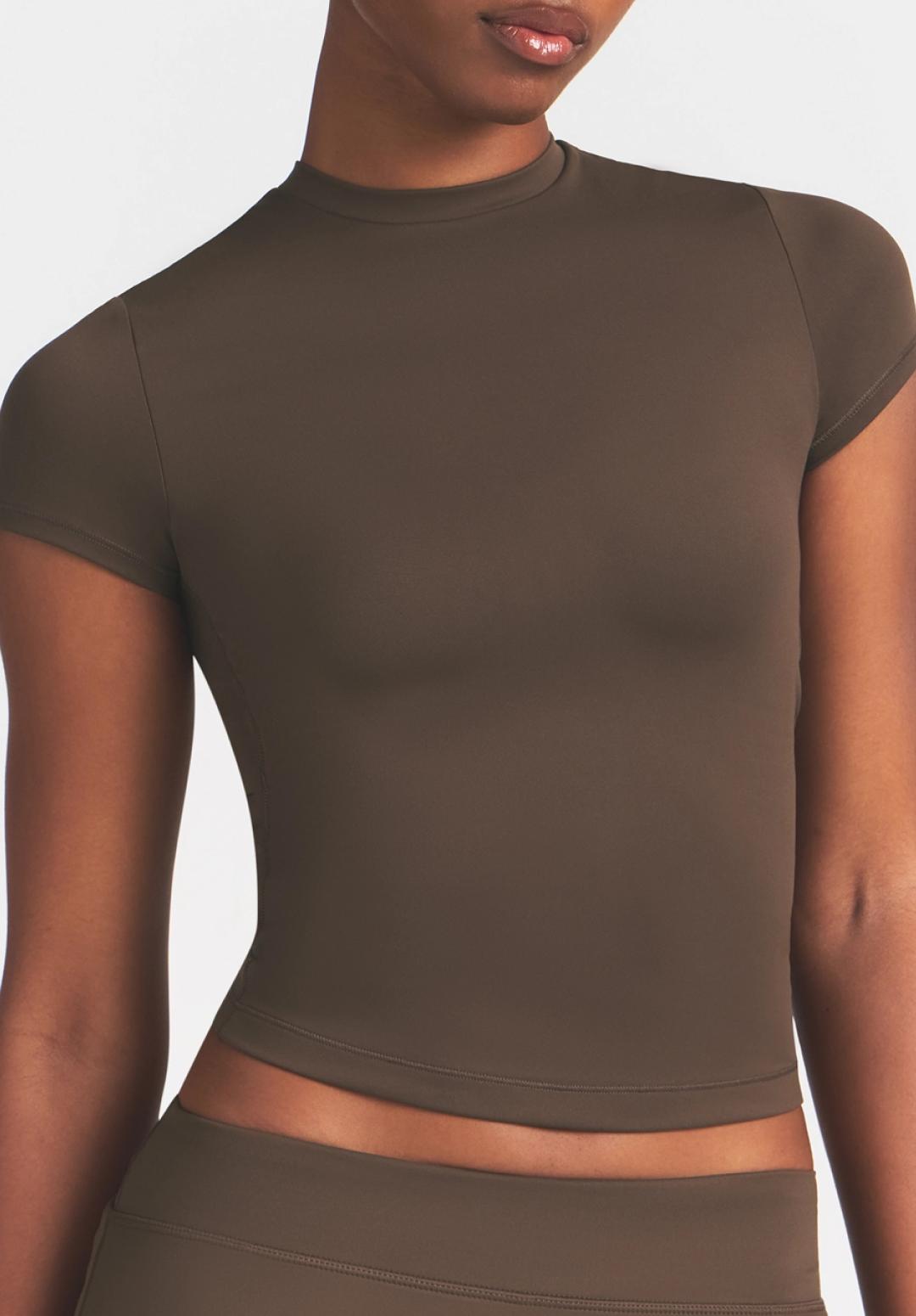 NikeSKIMS MATTE DOUBLE STRAP SCOOP TANK | OBSIDIAN | SKIMS