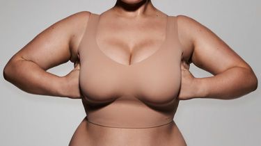 I'm plus-size with small boobs and I tried Kim Kardashian's new Skims bras  – they were sheer & dug into my back