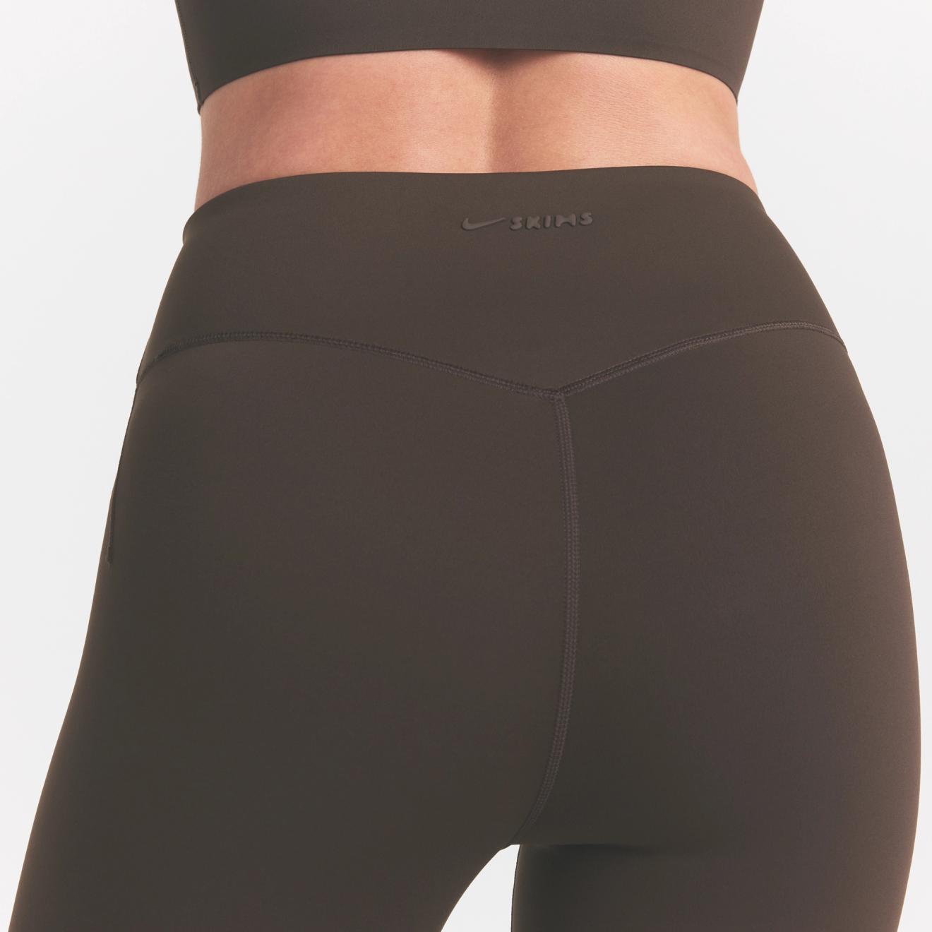 NikeSKIMS MATTE FOLDOVER SLIM FLARE LEGGING | OBSIDIAN | SKIMS