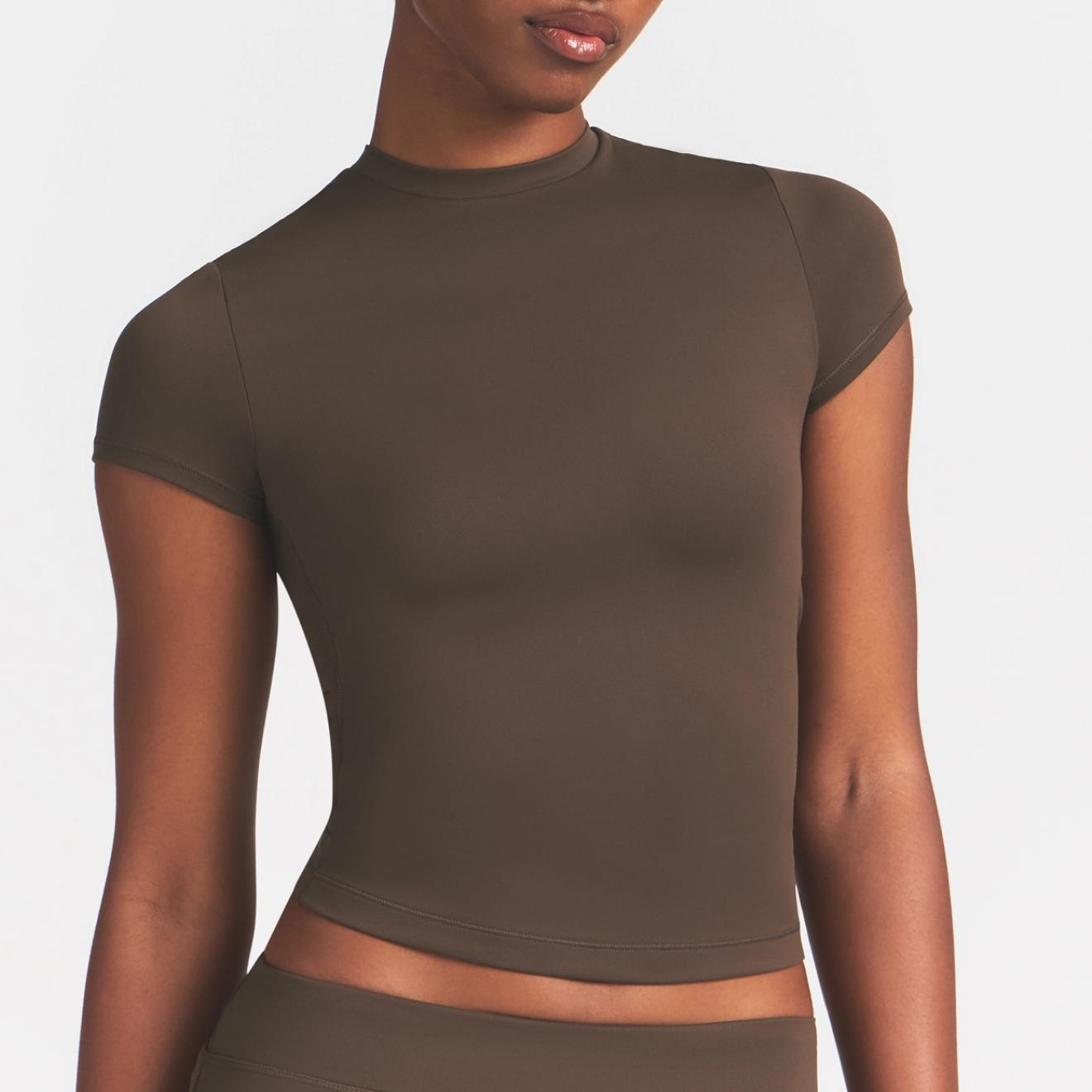 NikeSKIMS MATTE SCOOP NECK BRA | DARK SEPIA | SKIMS