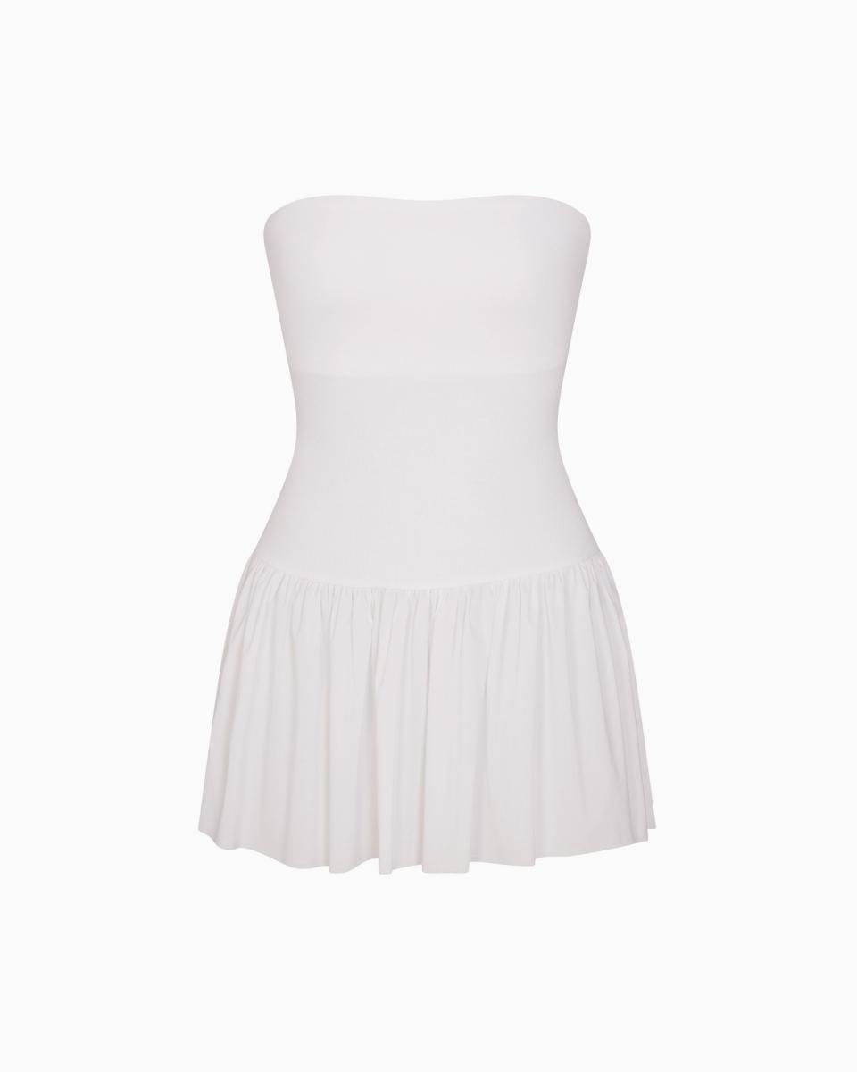 skims white dress LACE SHAPEWEAR MINI SLIP | IVORY The garment is intentionally sheer SKIMS | Dresses | Skims
