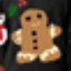 ONYX GINGERBREAD SNOWMAN PRINT