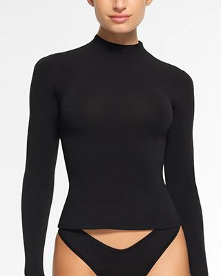 Buy Women's Y2K Skim Dupe Basic Crop Tops Long Sleeve Slim Fit Crew Neck T  Shirts Solid Color Blouses Tight Baby Tees Tops Online at desertcartOMAN