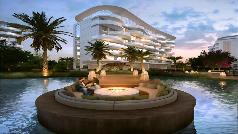 Lagoon Views 2 residential building exterior at DAMAC Lagoons, Dubai