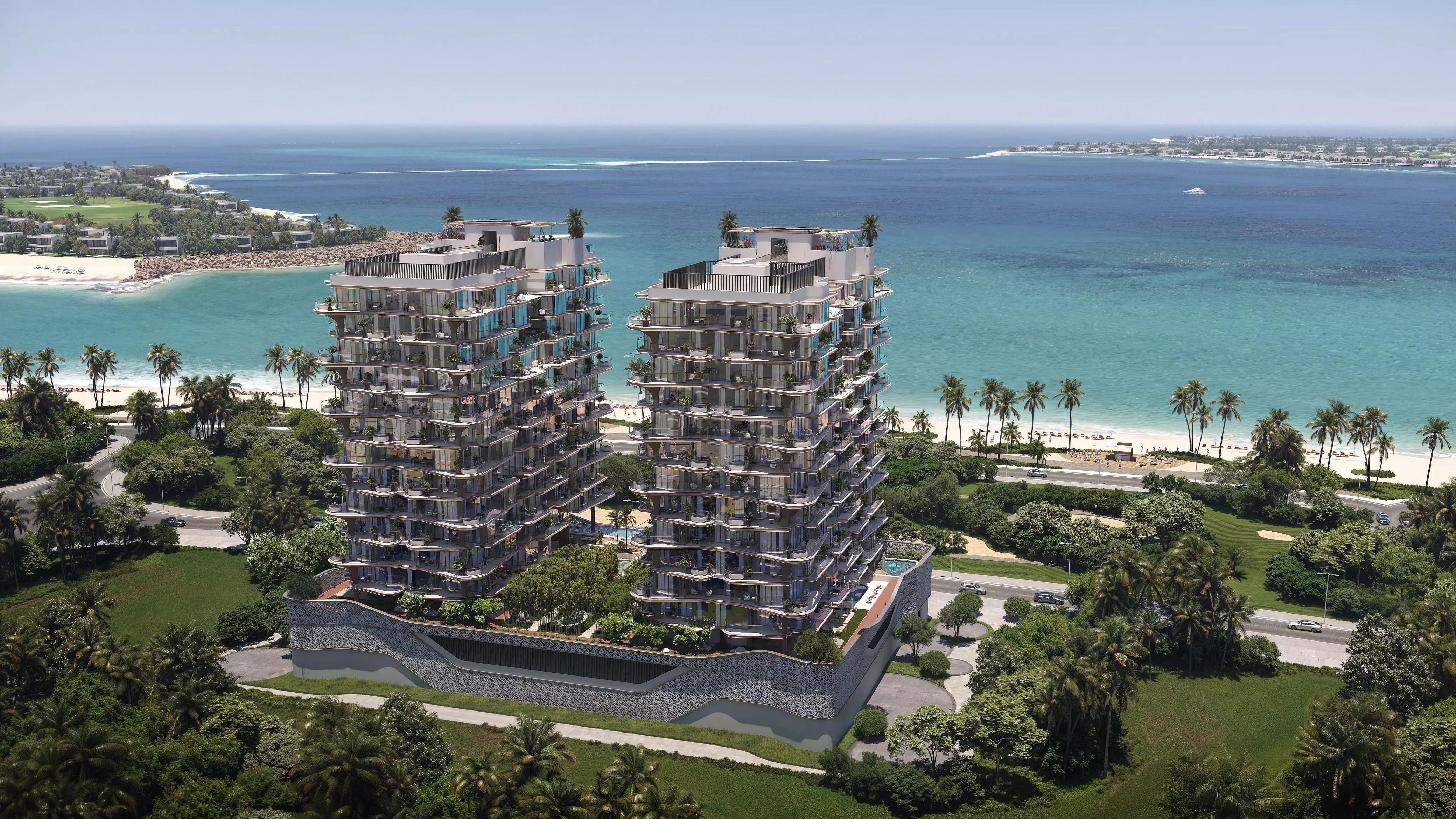 Beach access area at Treppan Serenique Residences, Dubai Islands