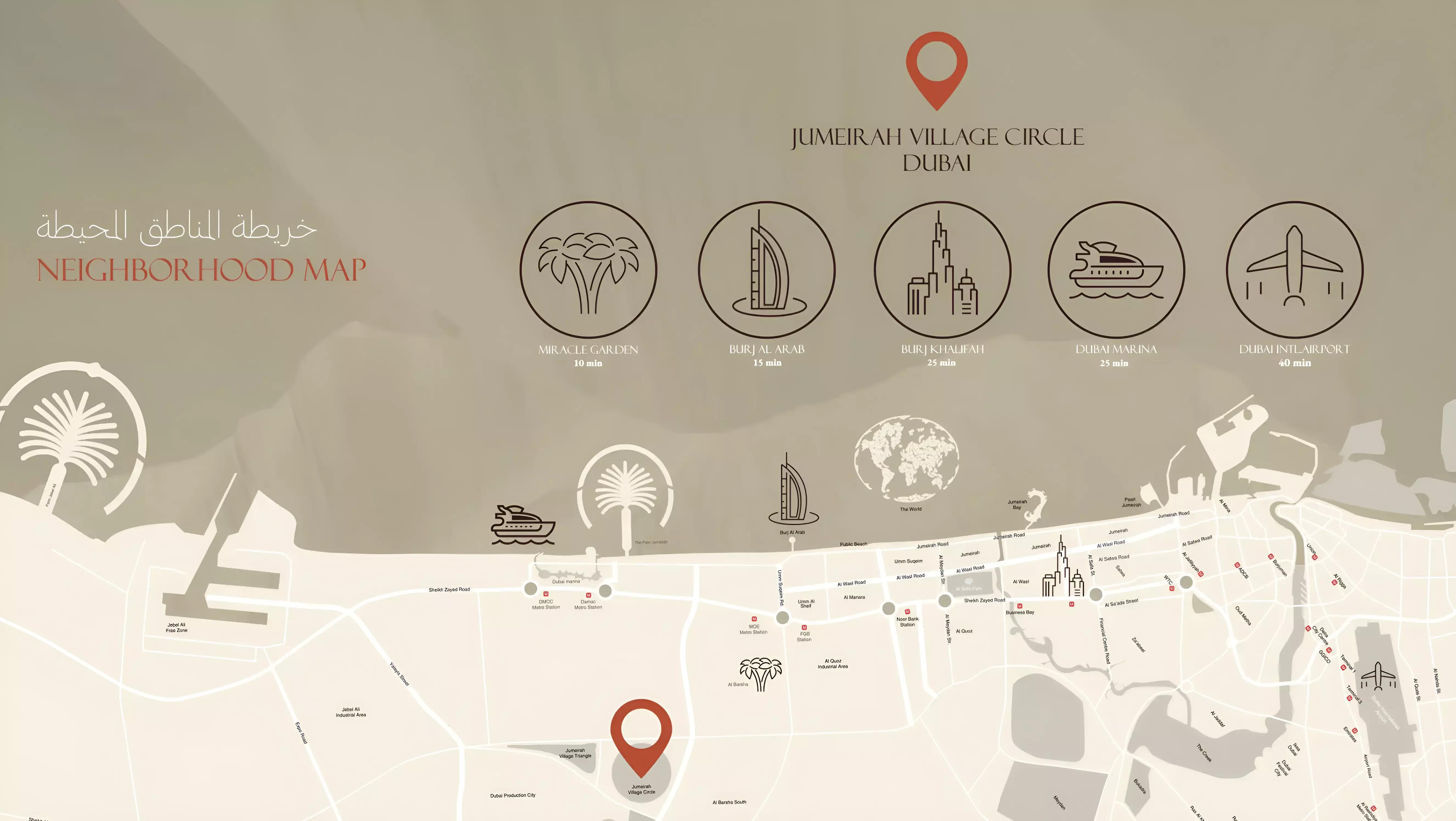 Master plan layout of Gharbi 2 Residences within District 11, Jumeirah Village Circle