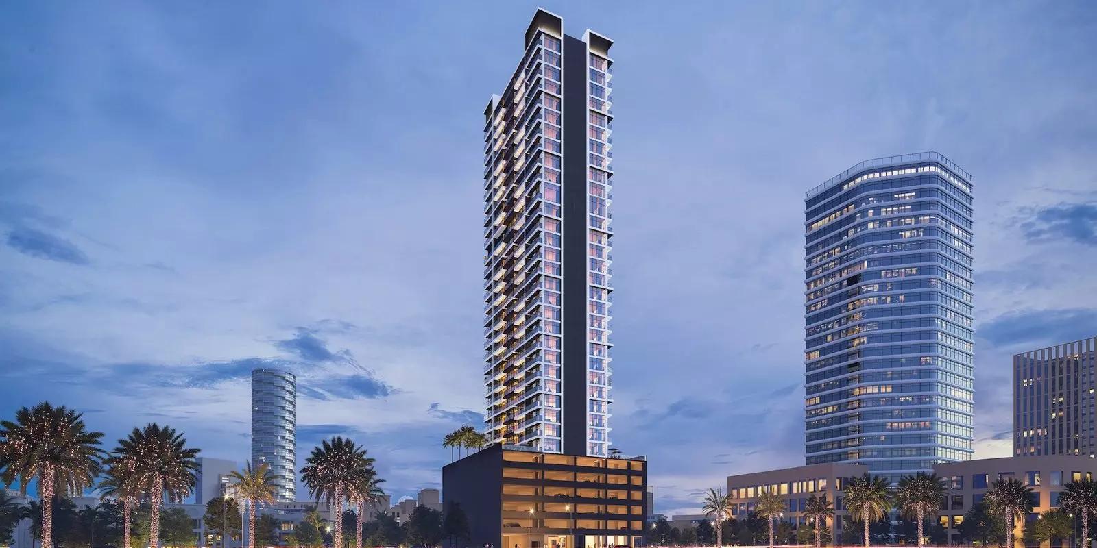 Binghatti Venus tower exterior facade, JVC District 13, Dubai