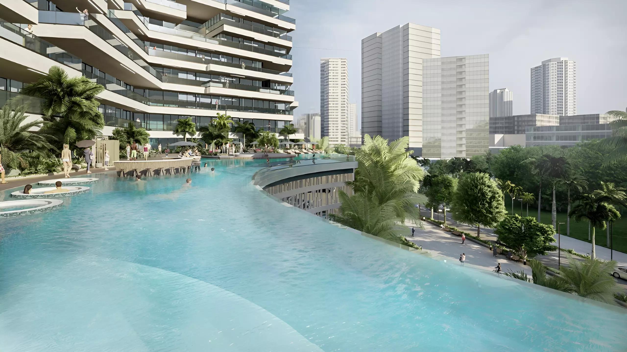 Trinity Arjan indoor swimming pool amenity, Arjan, Dubai