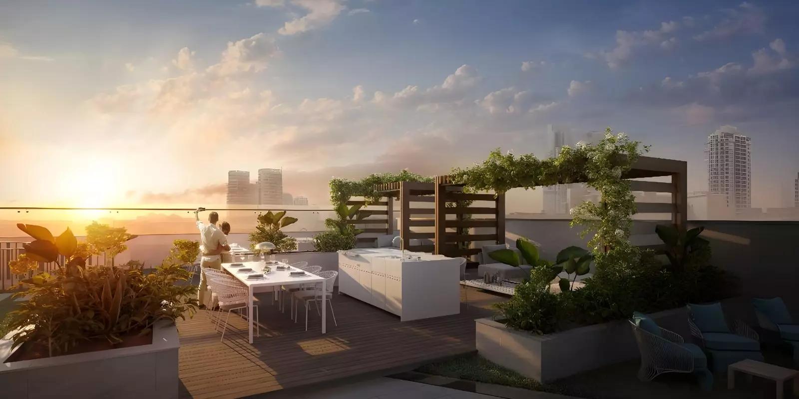 RA1N Residence apartment building exterior, JVC, Dubai
