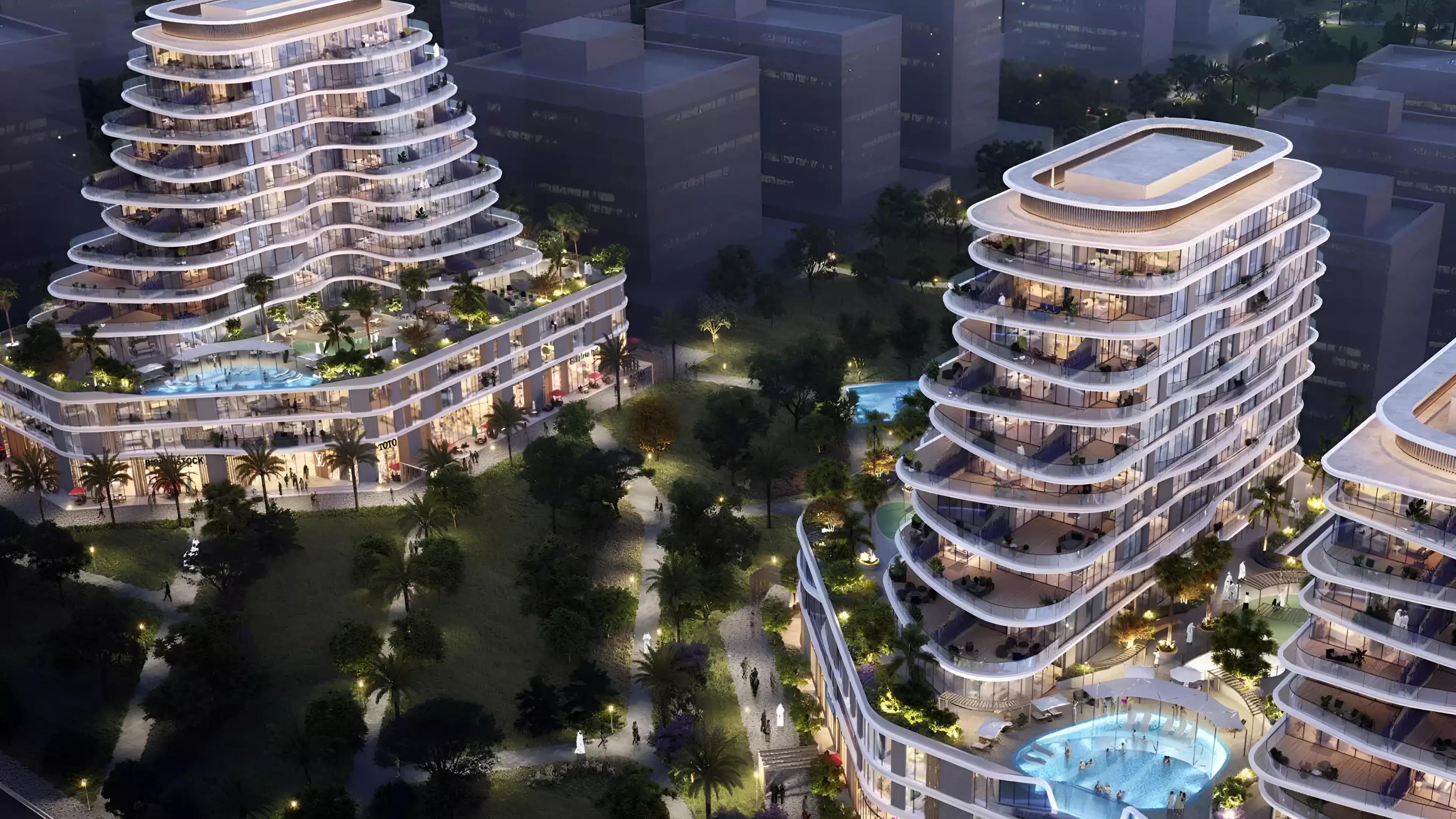 Zephyra building facade detail at Dubai Islands