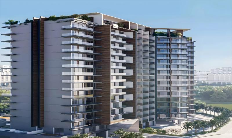 Elevate by Prescott building exterior in Arjan, Dubai