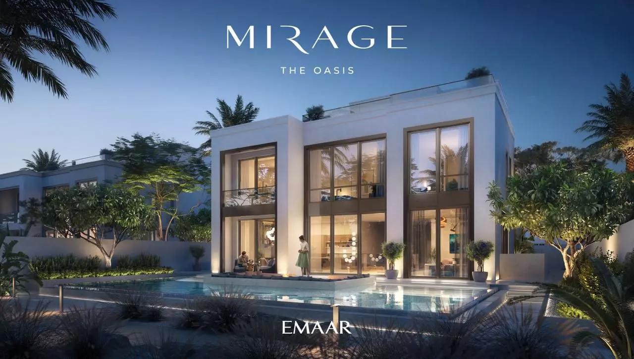 Mirage community landscaped pathway, The Oasis by Emaar, Dubai