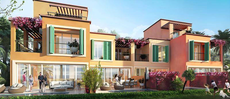 Townhouse exterior render at Nice 3, DAMAC Lagoons, Dubai