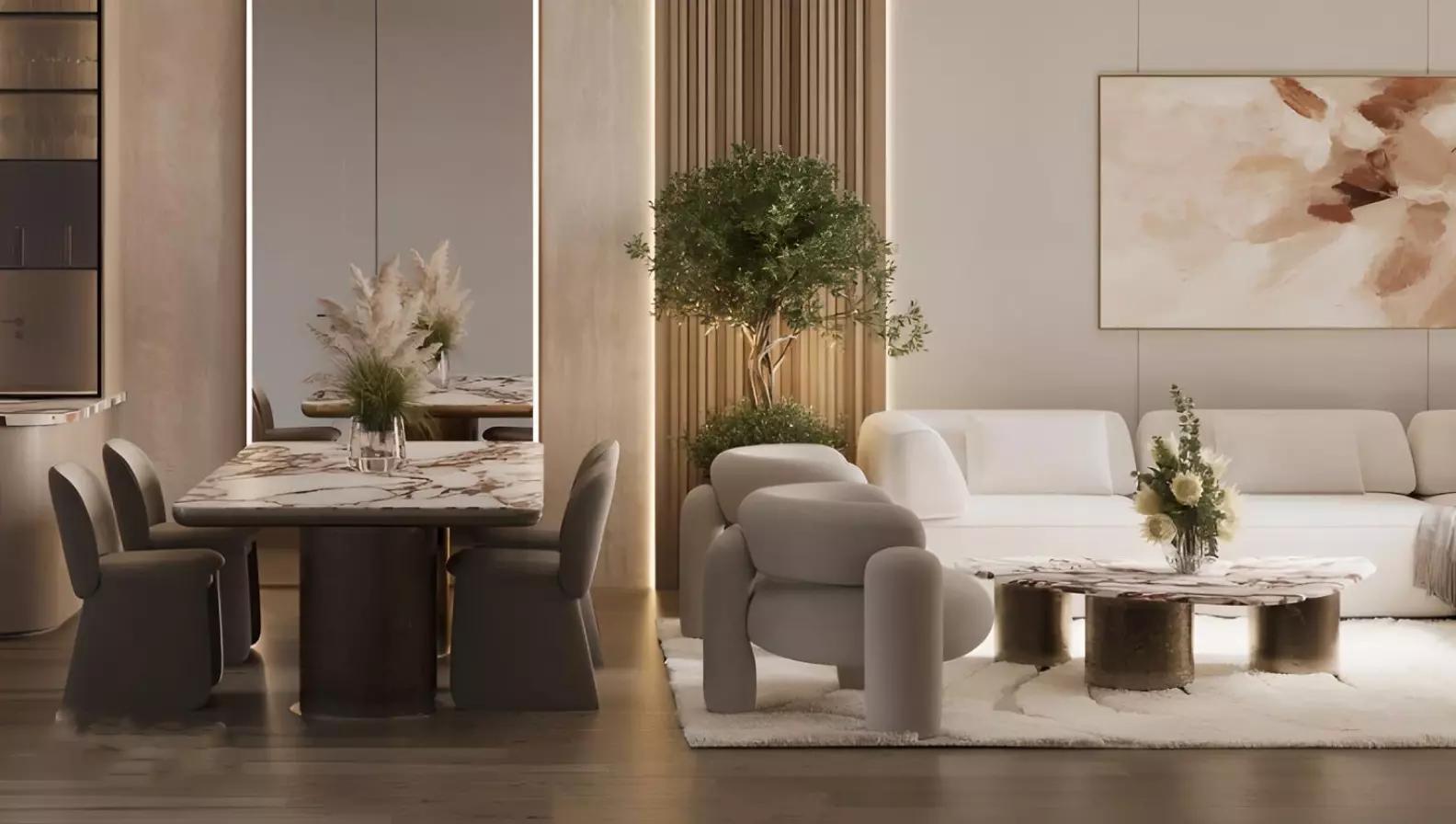 Bathroom interior at Binghatti Dusk apartment, Dubai