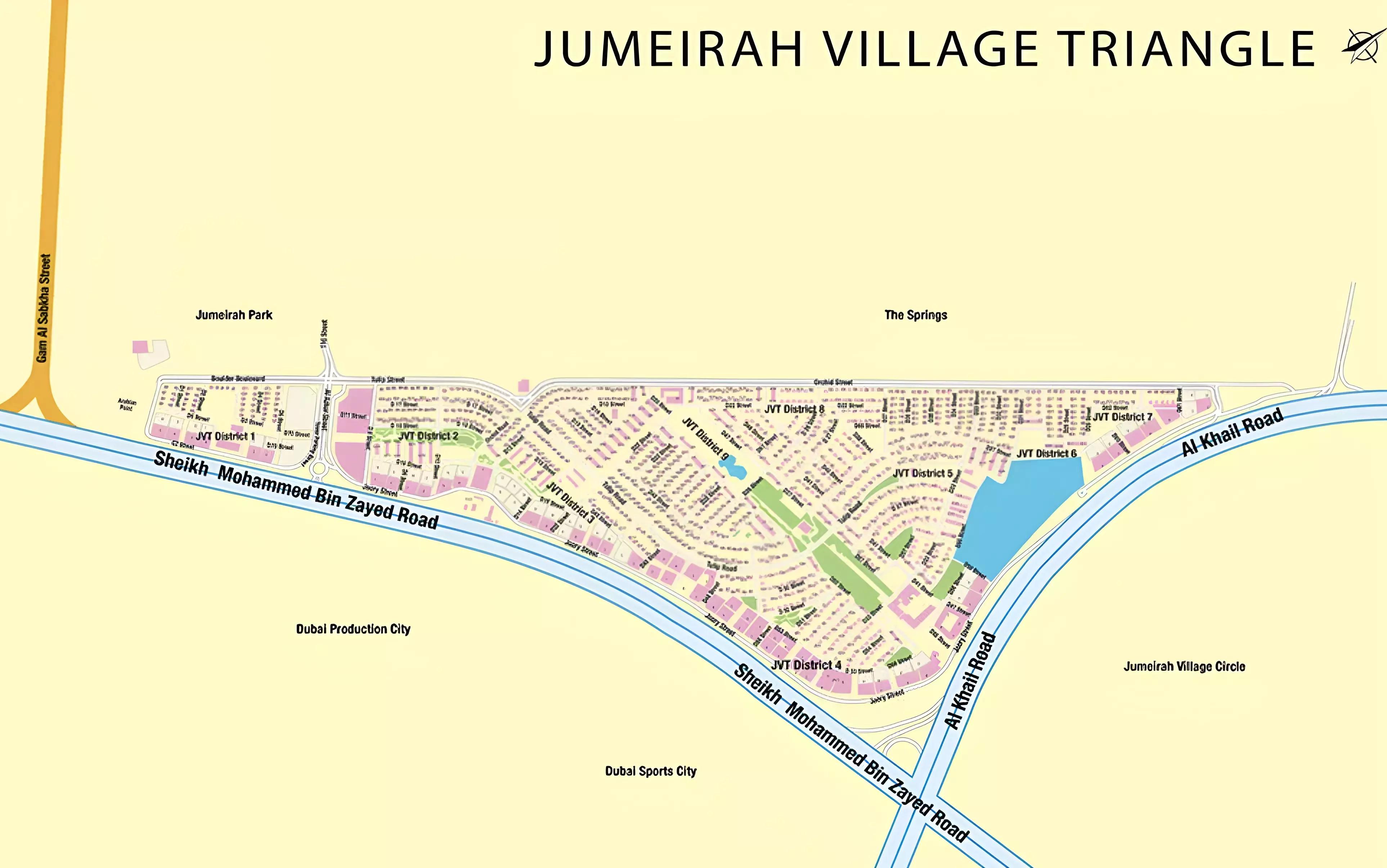 Enaya Residences master plan layout, District 3, JVT