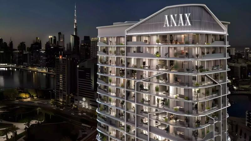 V-Suites tower facade rendering in Business Bay, Dubai