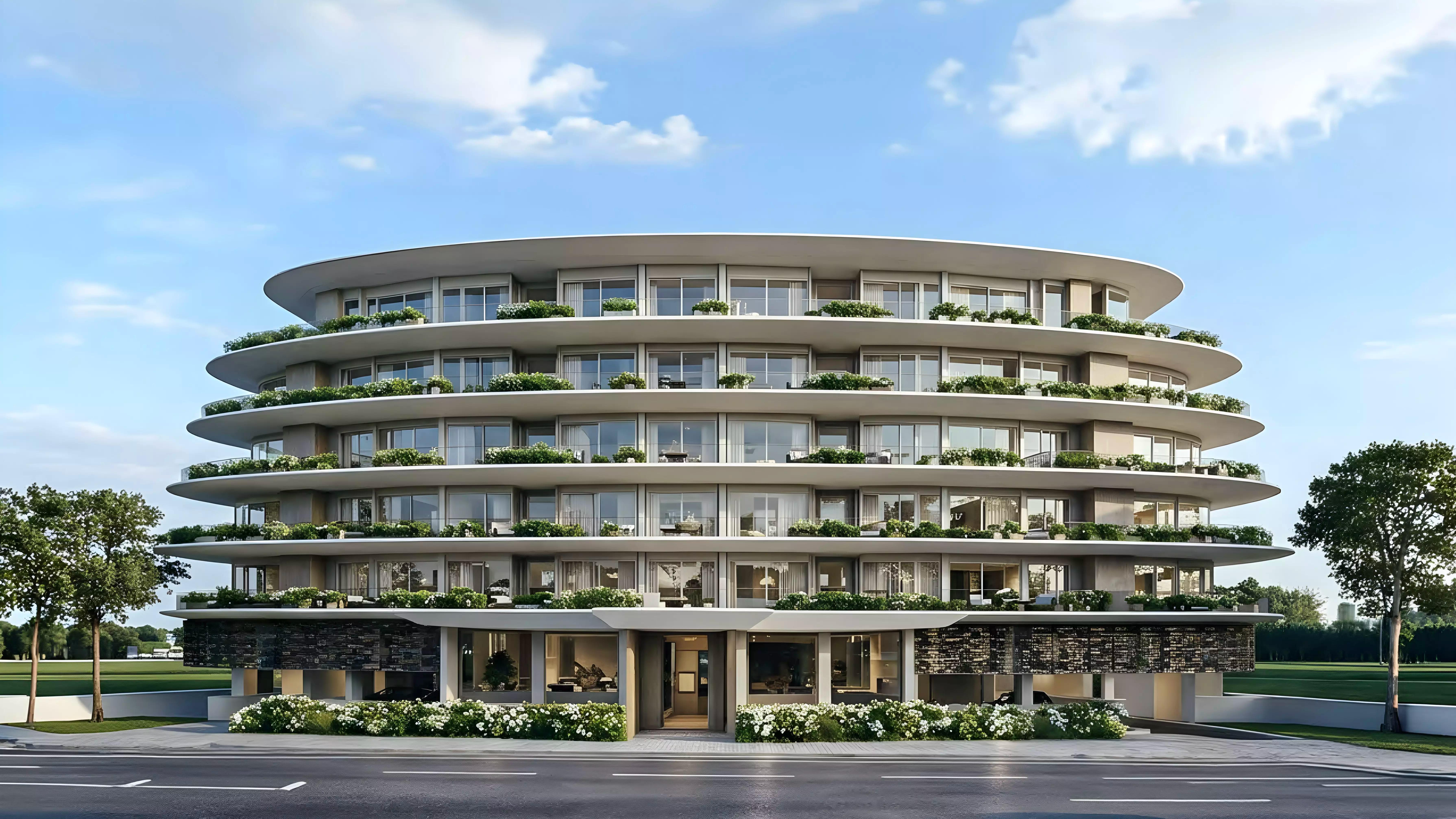Lincoln Star Residence 4 residential tower elevation view, Dubai South