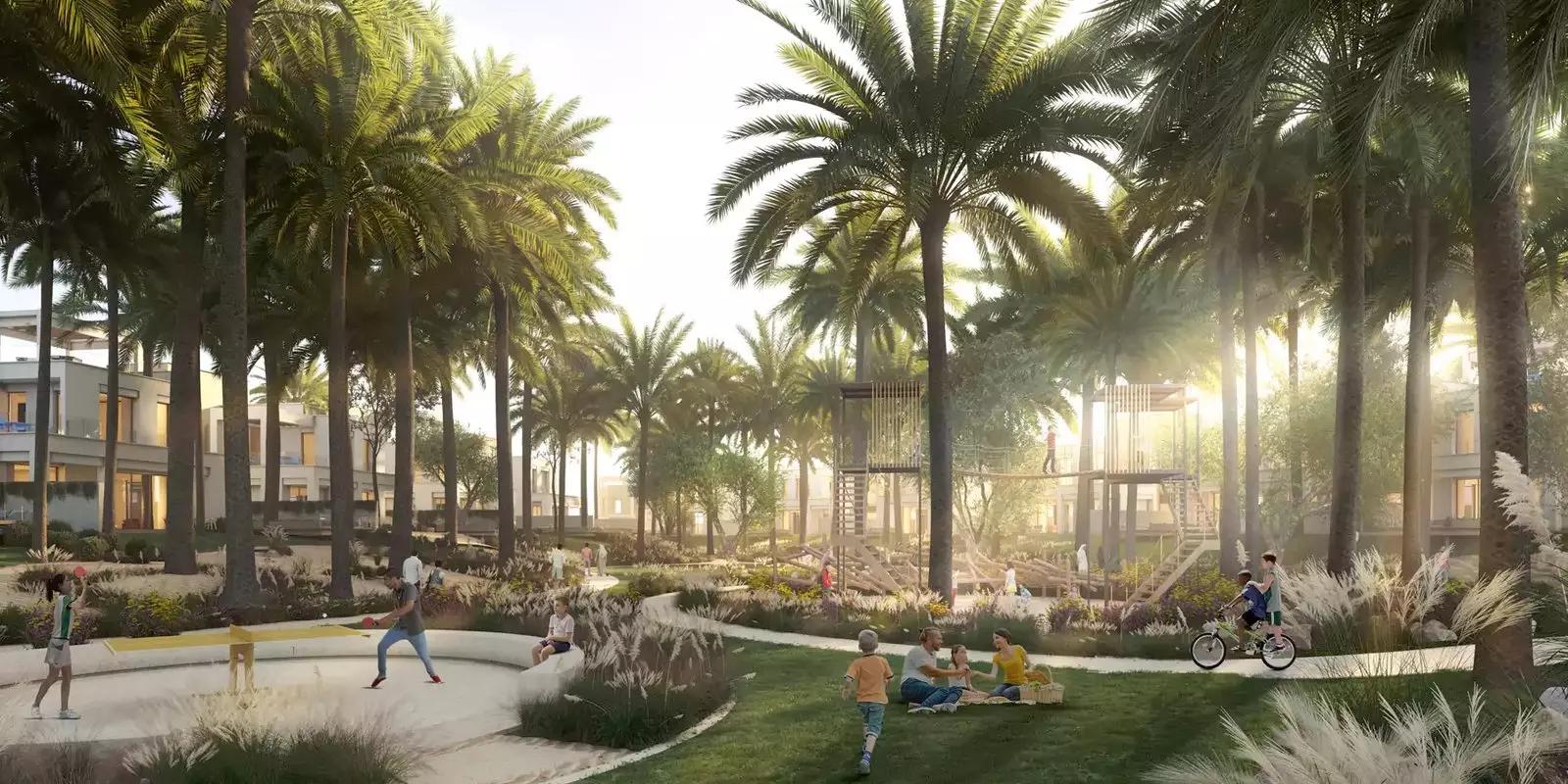 Caya Phase 2 community shared pool and landscaping, Arabian Ranches 3, Dubai