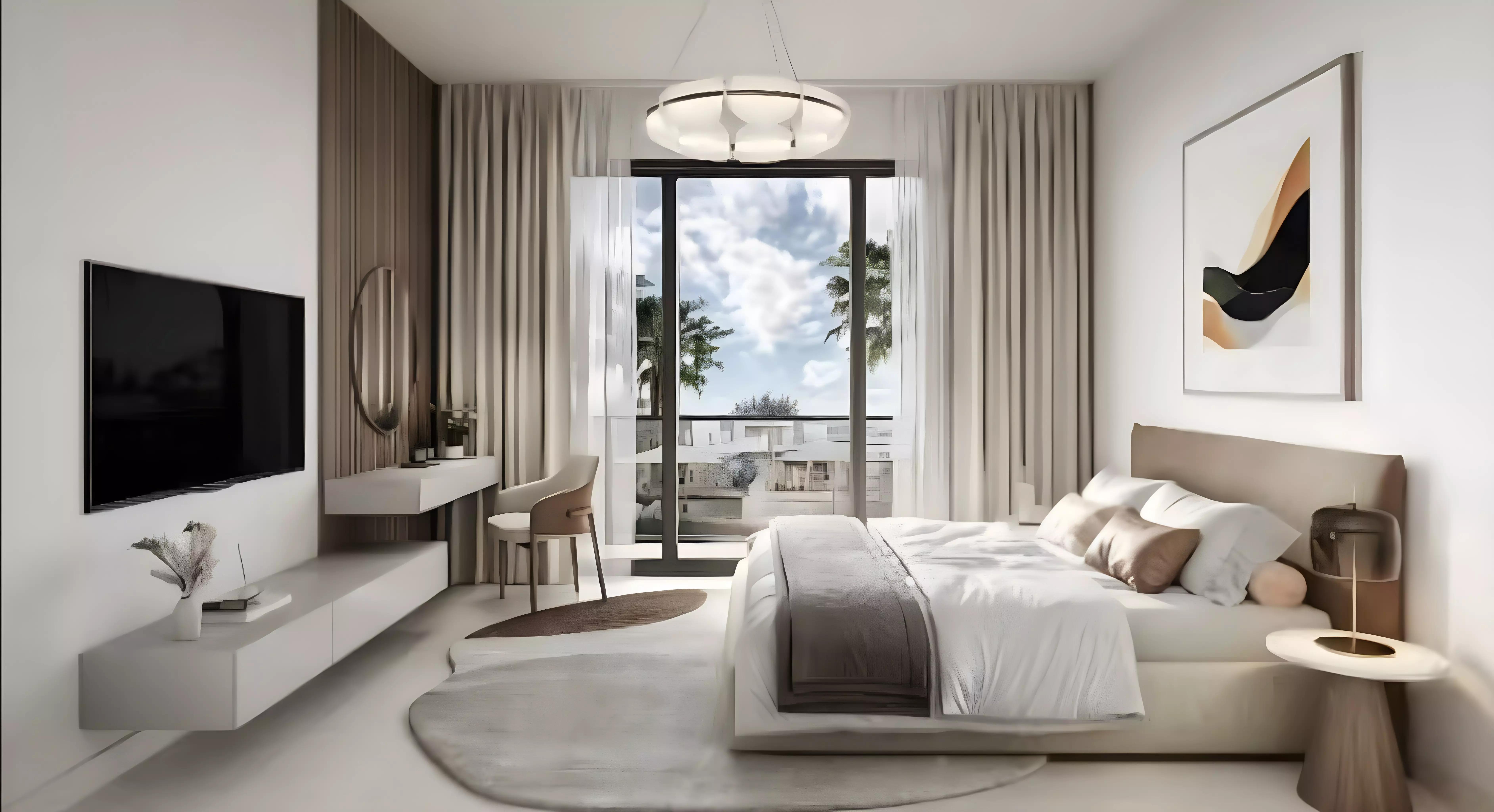 Landscaped courtyard and amenity area at Sage, Verdes, Haven by Aldar, Dubai