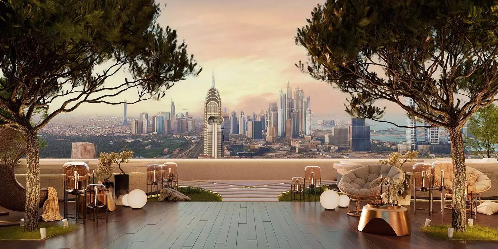 Shared swimming pool deck at The Biltmore Residences Sufouh