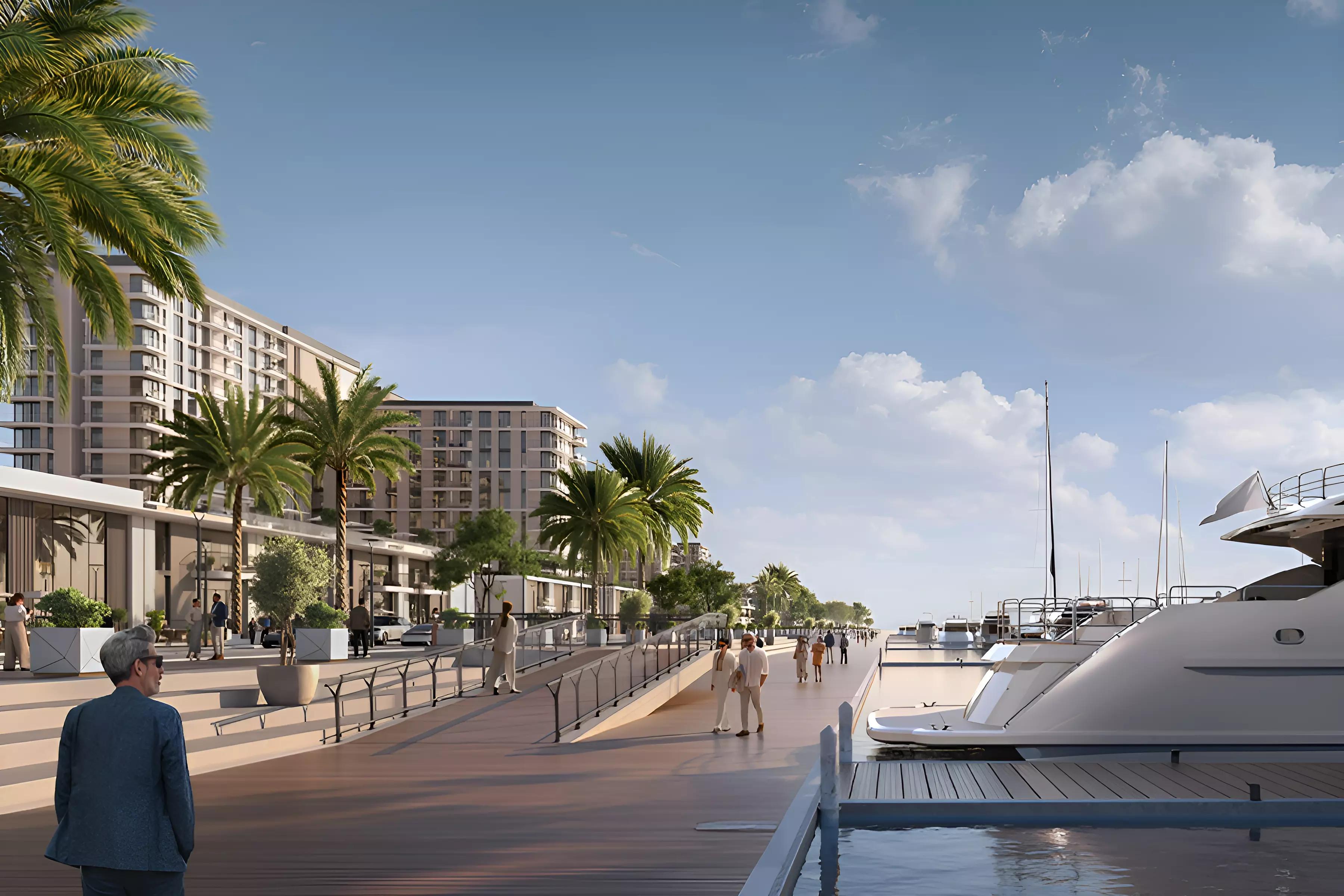 Pier Point Phase 2 amenity deck with infinity pool, Mina Rashid, Dubai