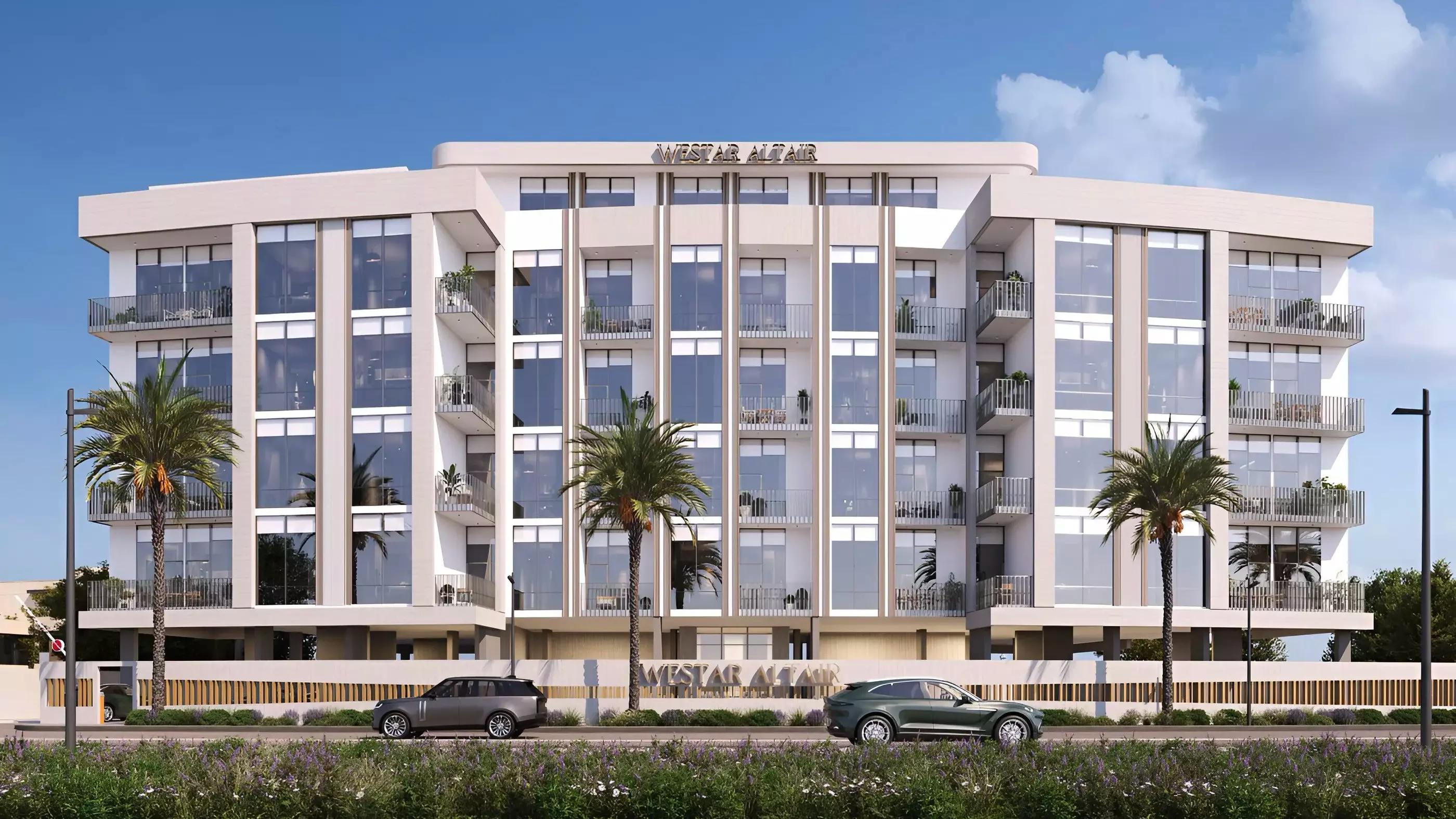 Westar Altair exterior facade render, Dubai South