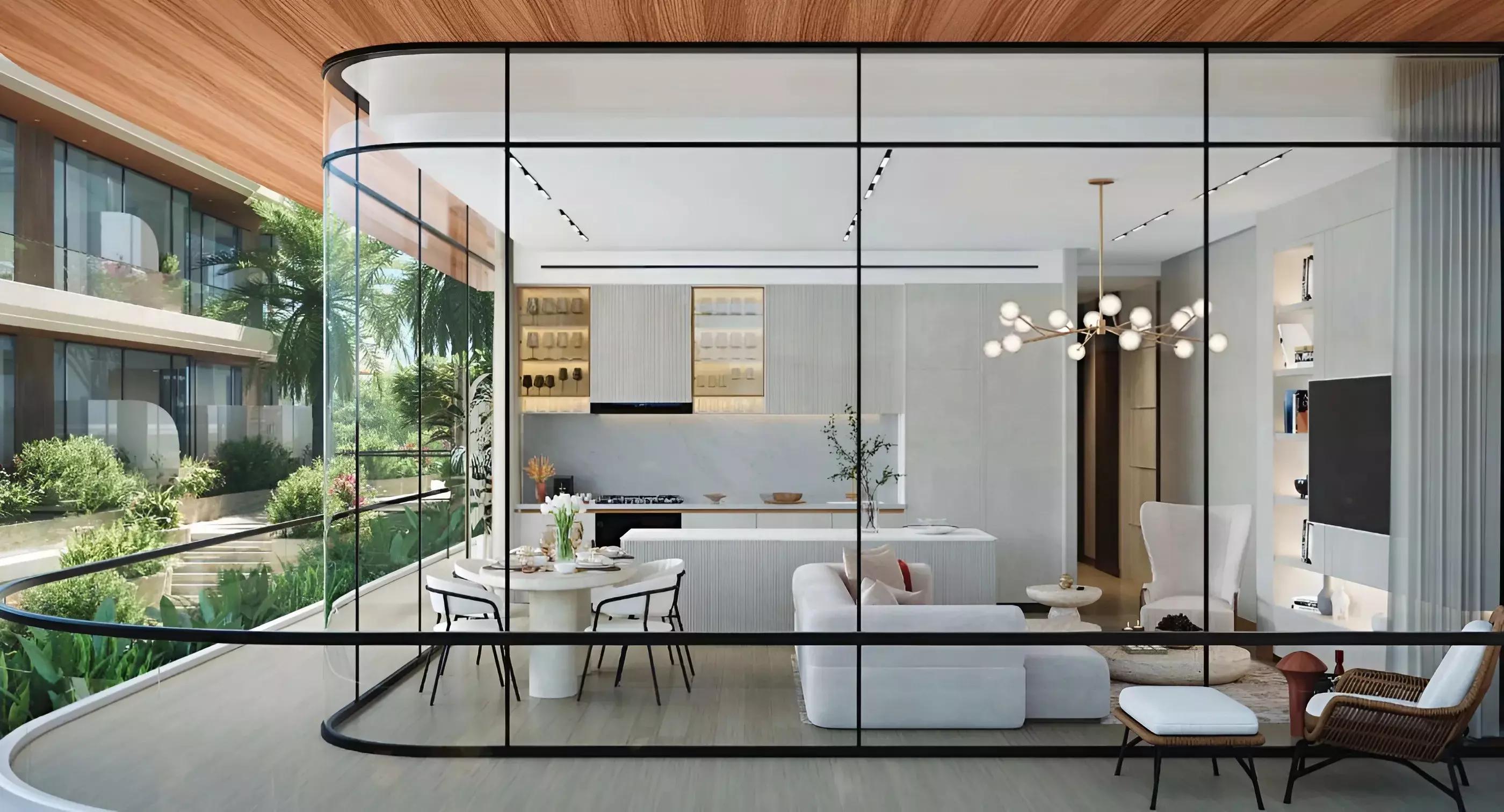 Gymnasium interior at Gate Eleven Residences, District 11, Dubai