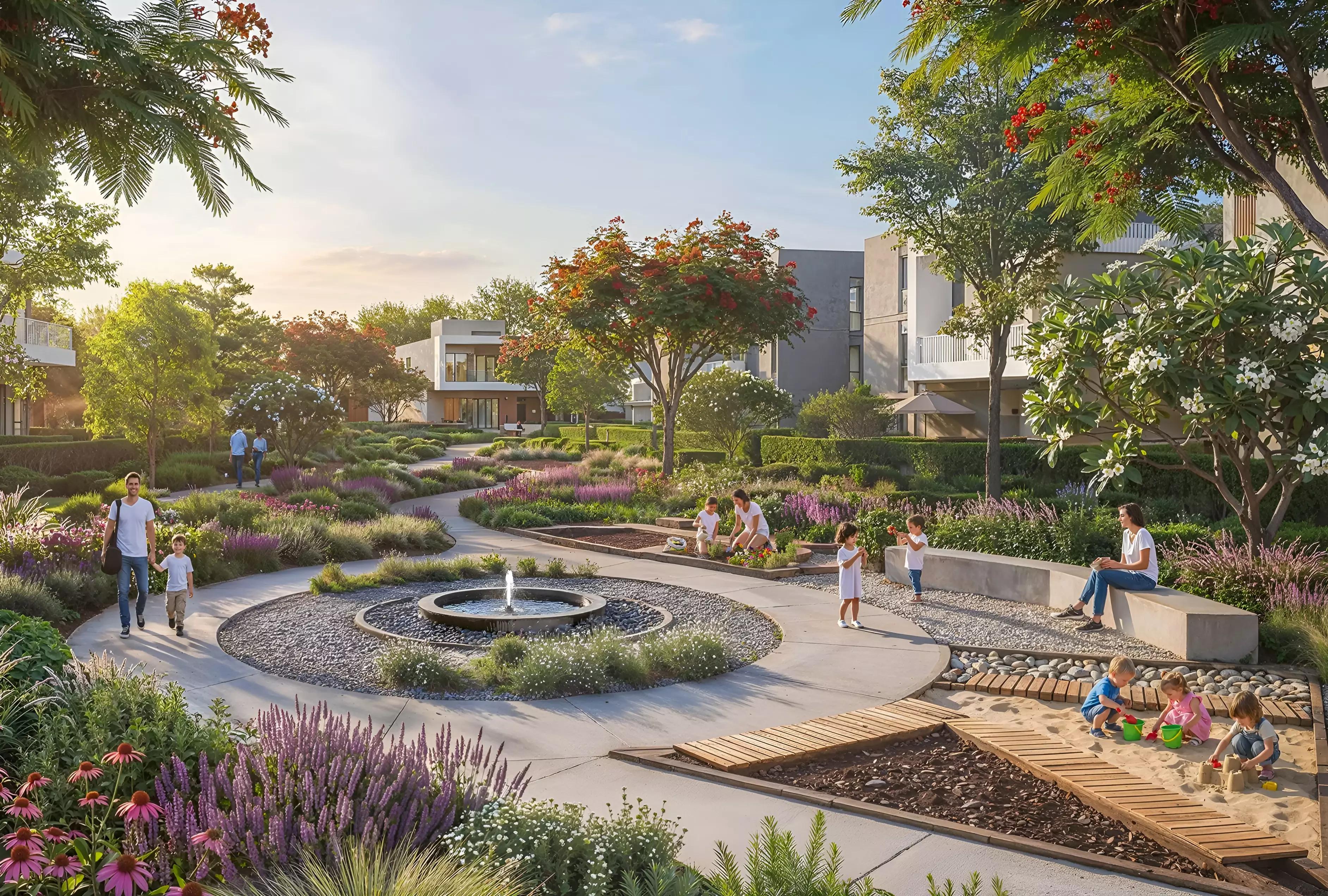 Sobha Sanctuary Apartments landscaped gardens