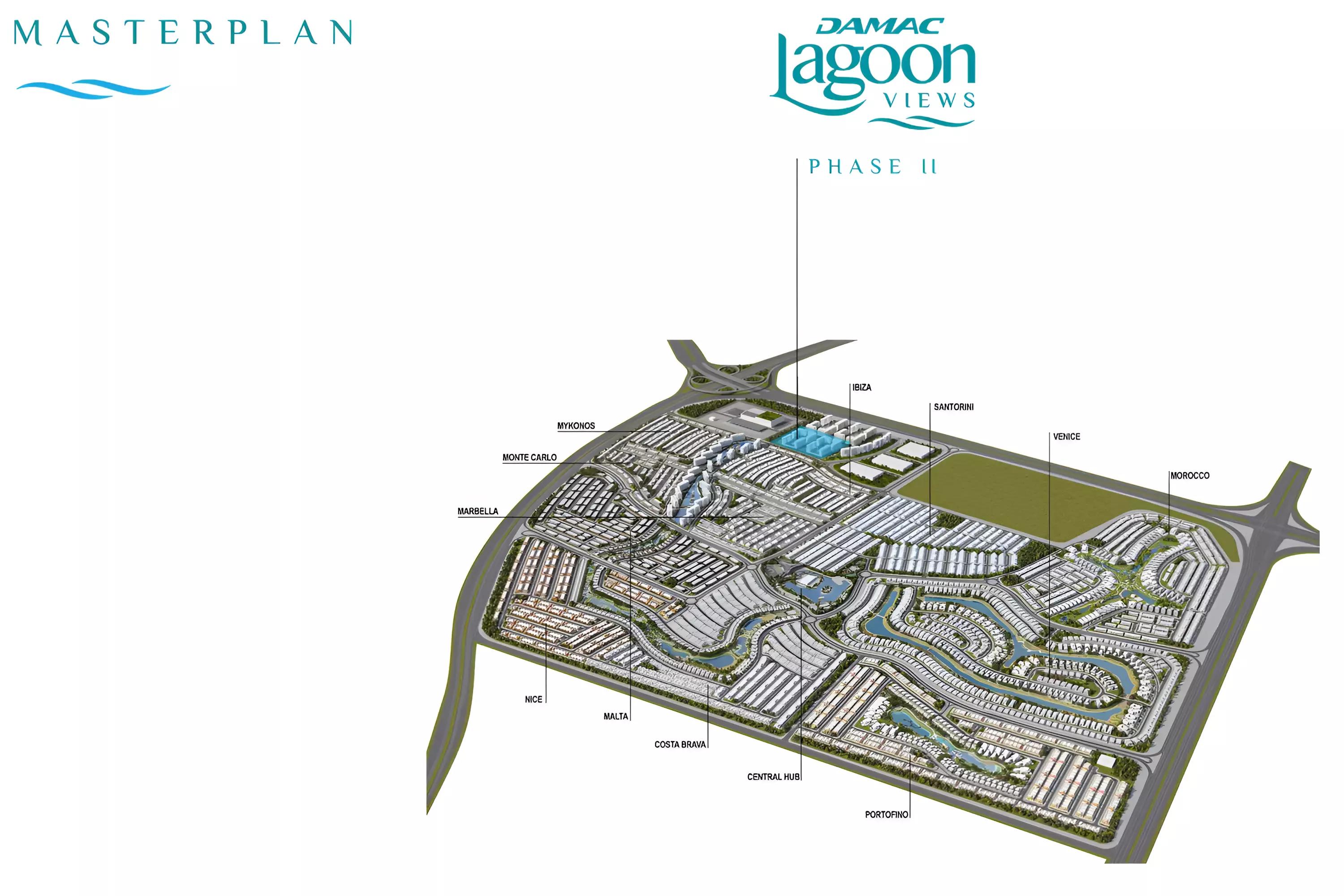 Lagoon Views 2 master plan layout within DAMAC Lagoons community