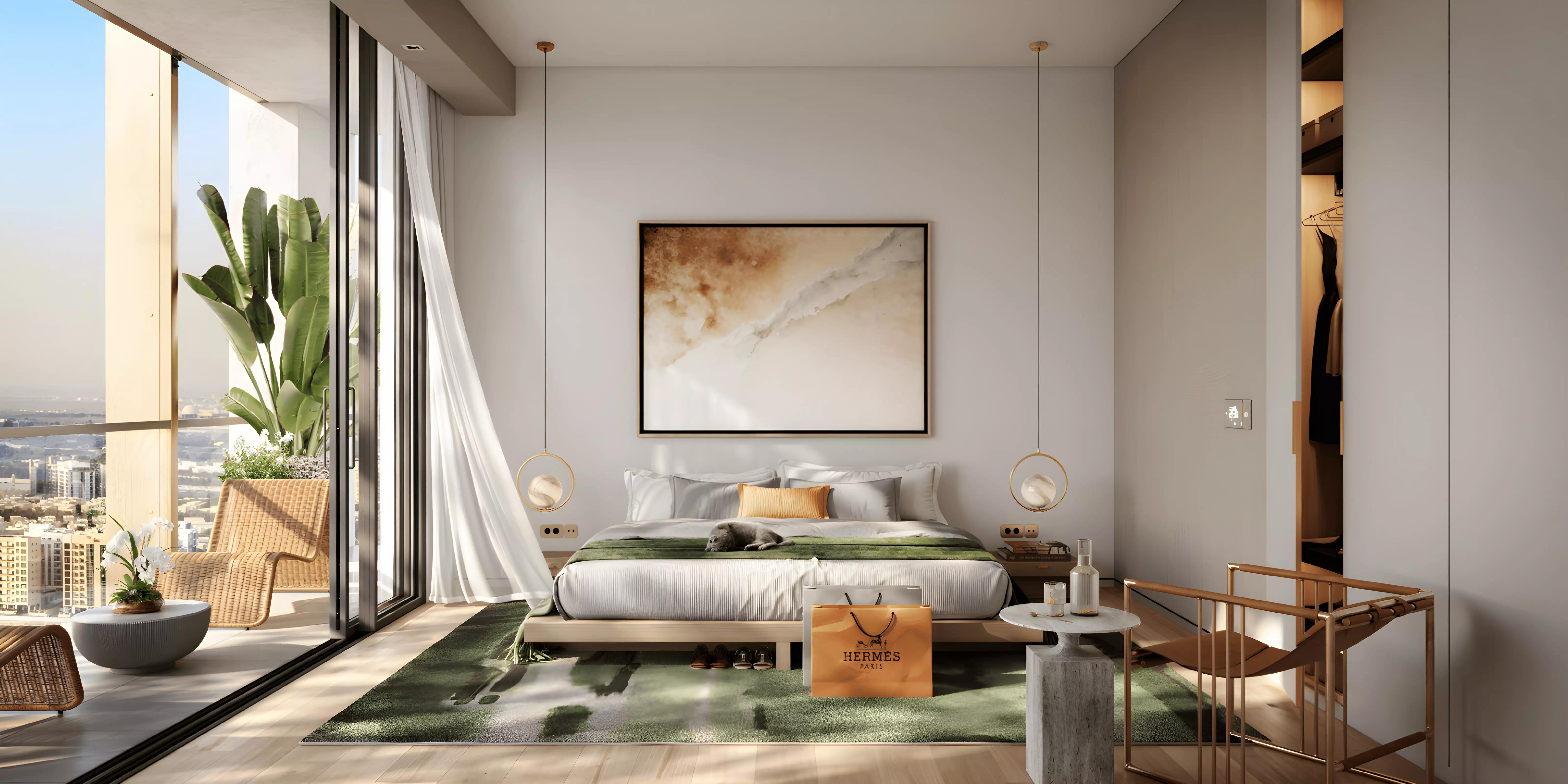 Gymnasium interior at Rise Residence apartments, Dubai