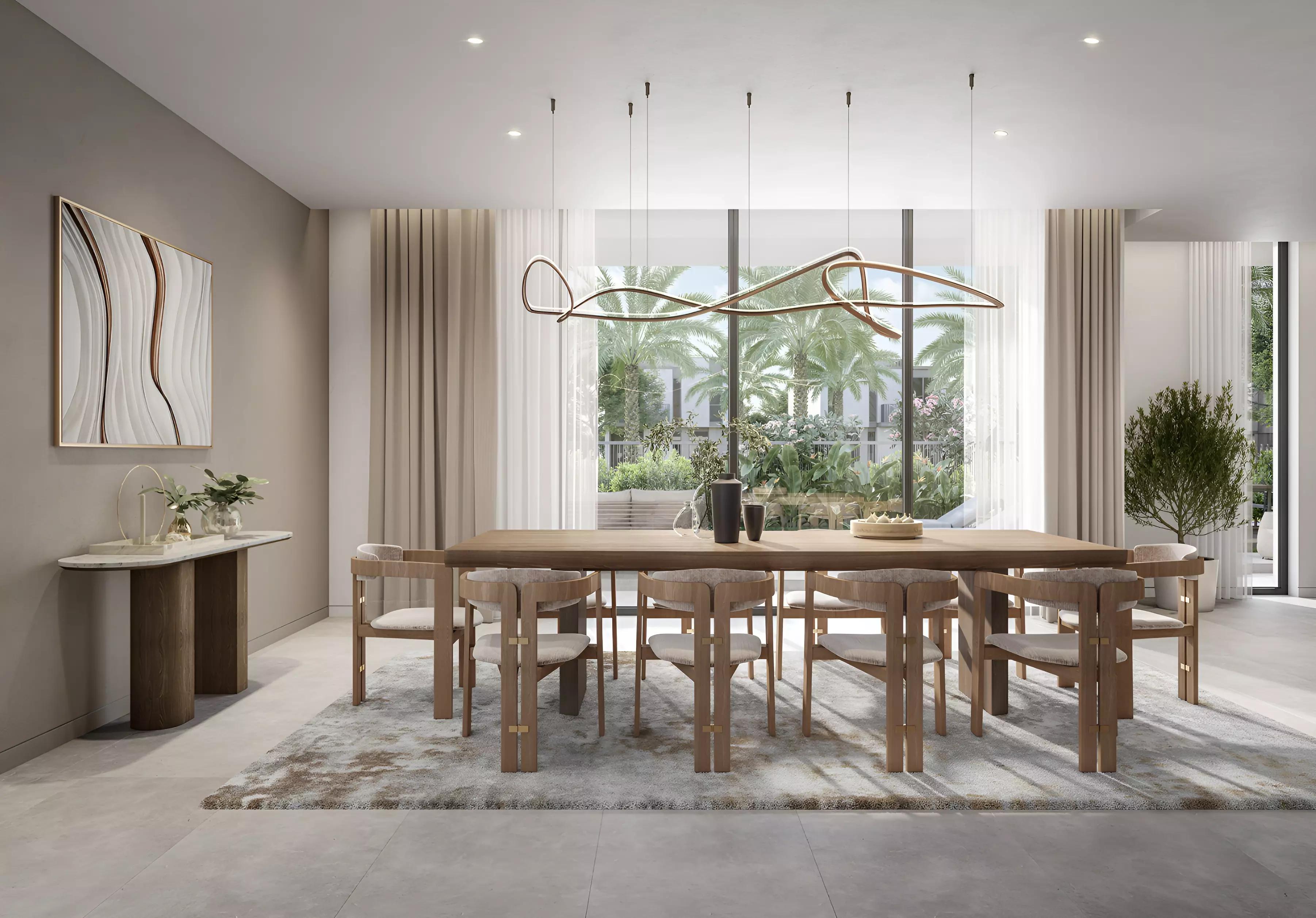 Villa interior living space at Cassia, The Wilds by Aldar