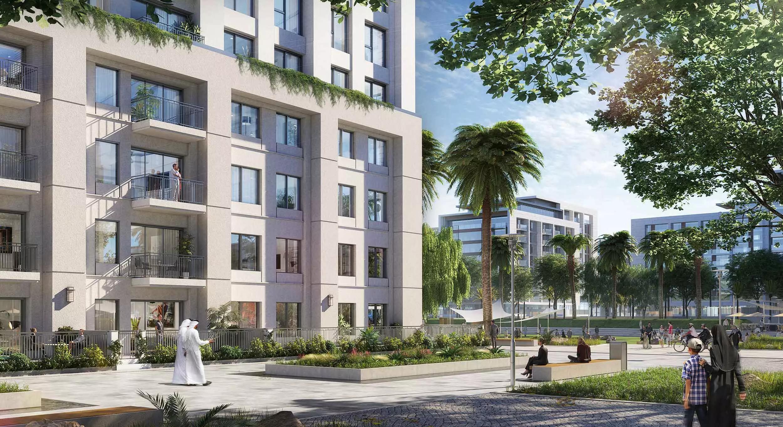 Park Field amenity deck and shared pool area, Dubai Hills Estate