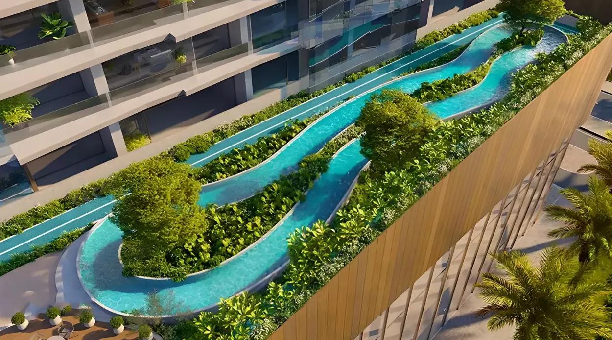 Skyhills Residences Phase 3 lobby and common area, Jumeirah Village Circle, Dubai