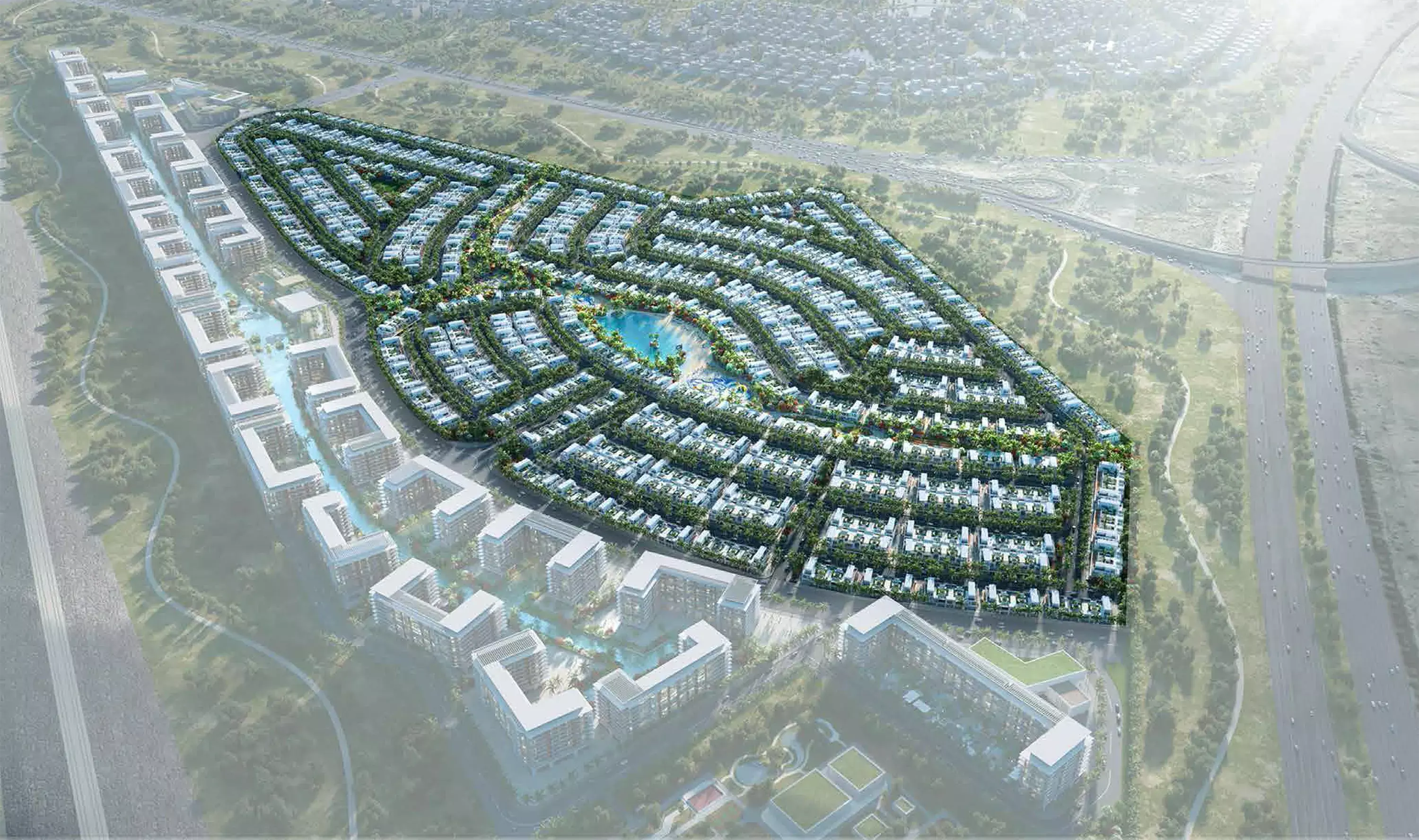 Damac Water Vein master plan layout, Damac Riverside, DIP 2, Dubai