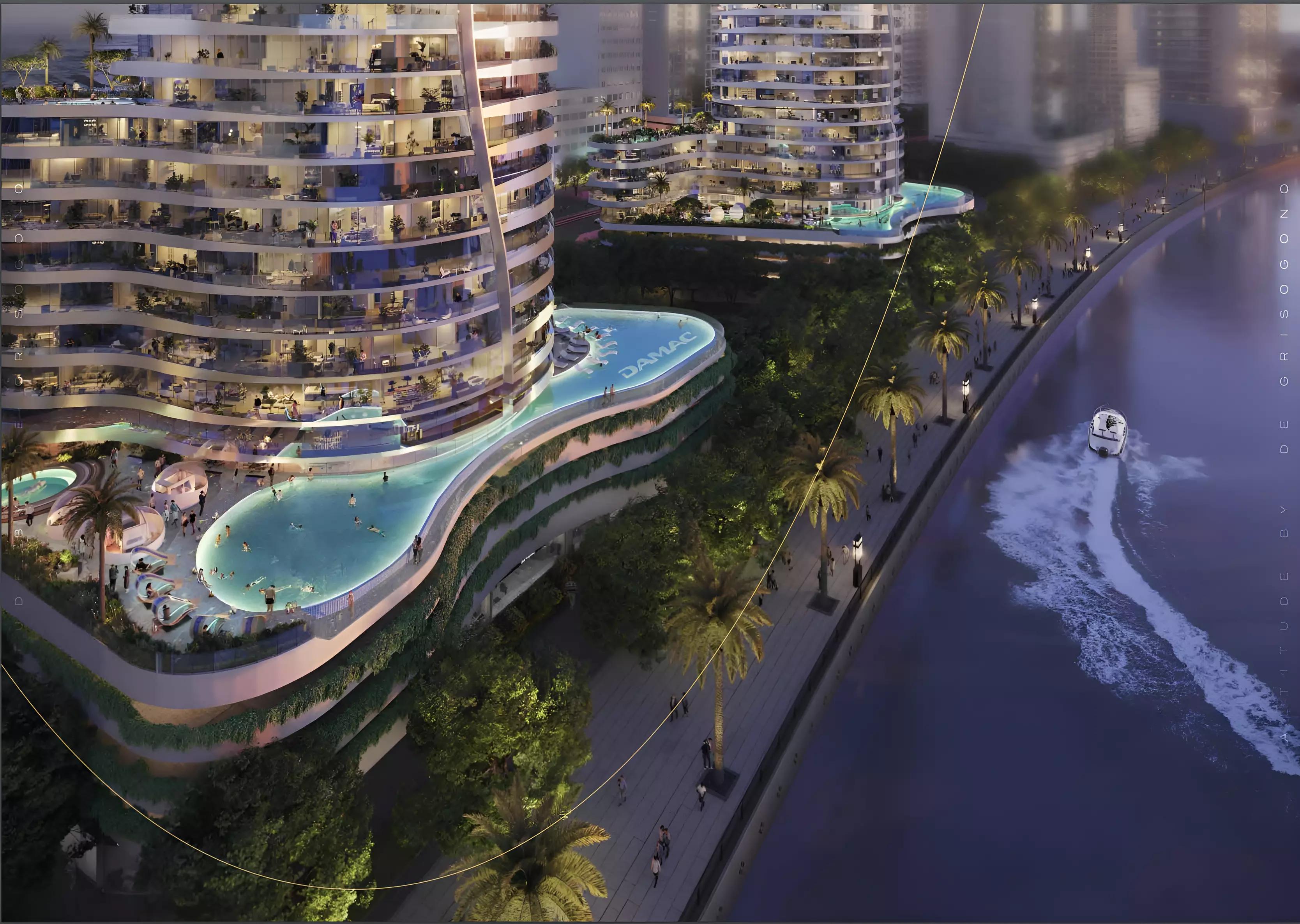 Altitude apartment interior living space, Damac Properties, Business Bay