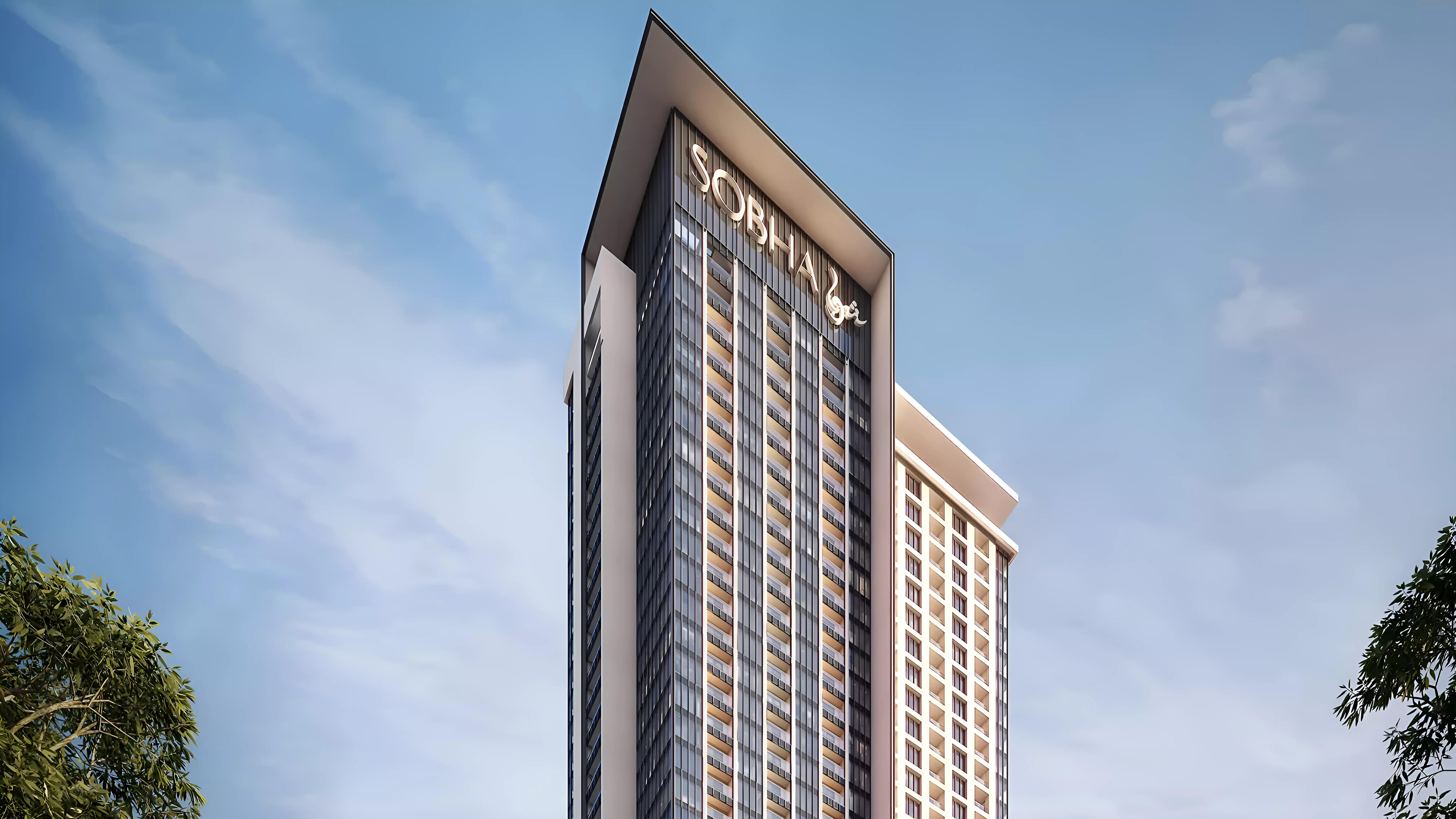 Sobha Creek Vistas Grande residential tower exterior, Sobha Hartland, MBR City, Dubai