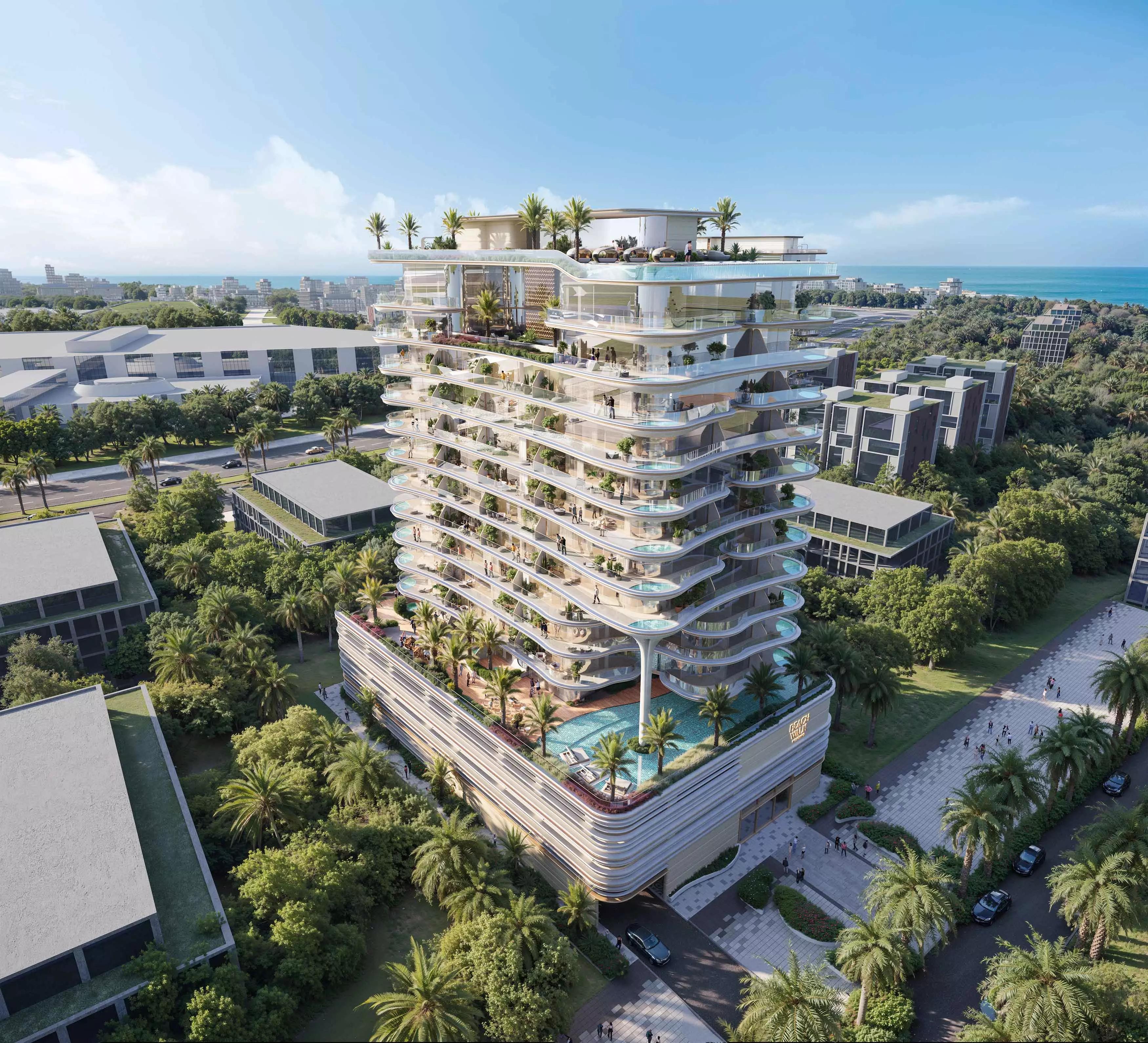 Beach Walk Residence Phase 3 pool area, Dubai Islands