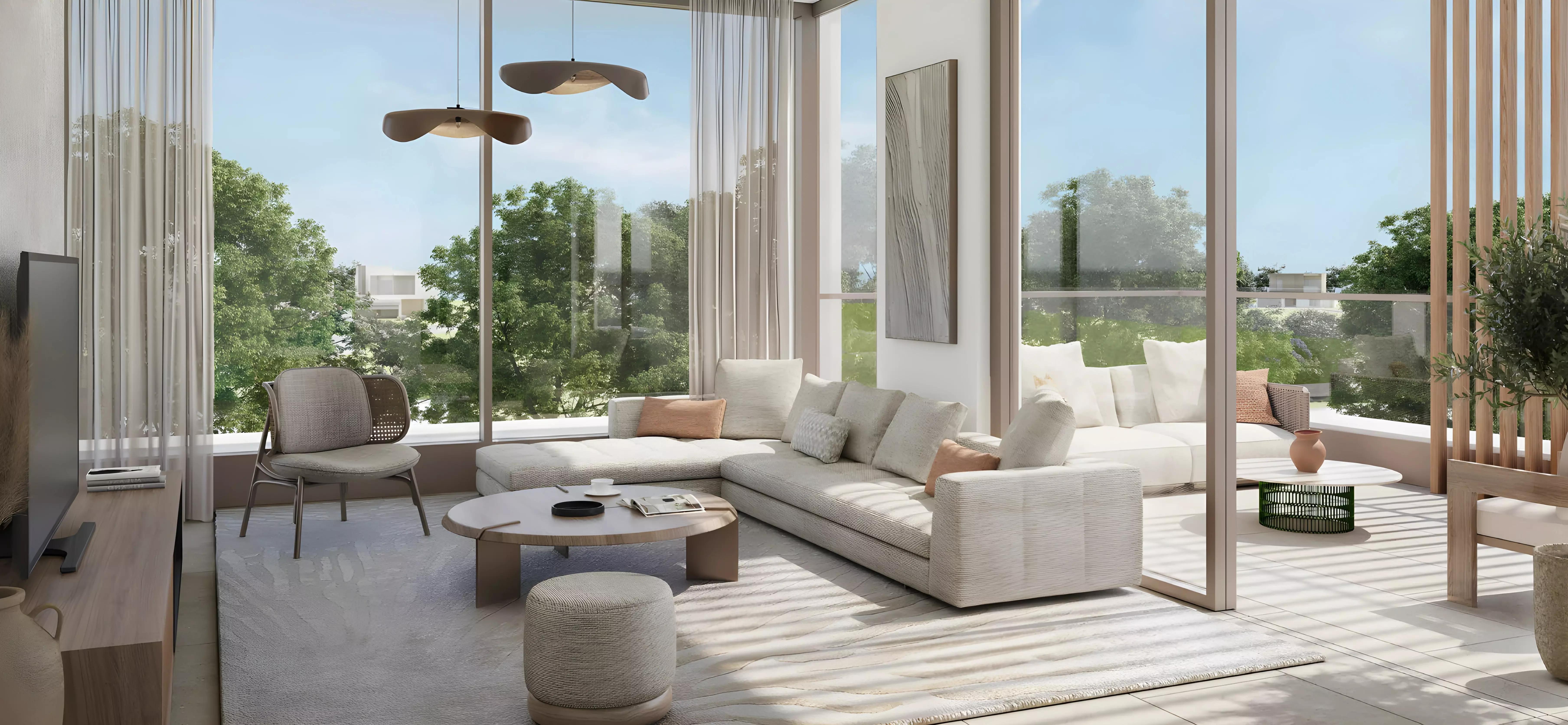 The Acres Estates Phase 3 villa interior living space, Dubai Land