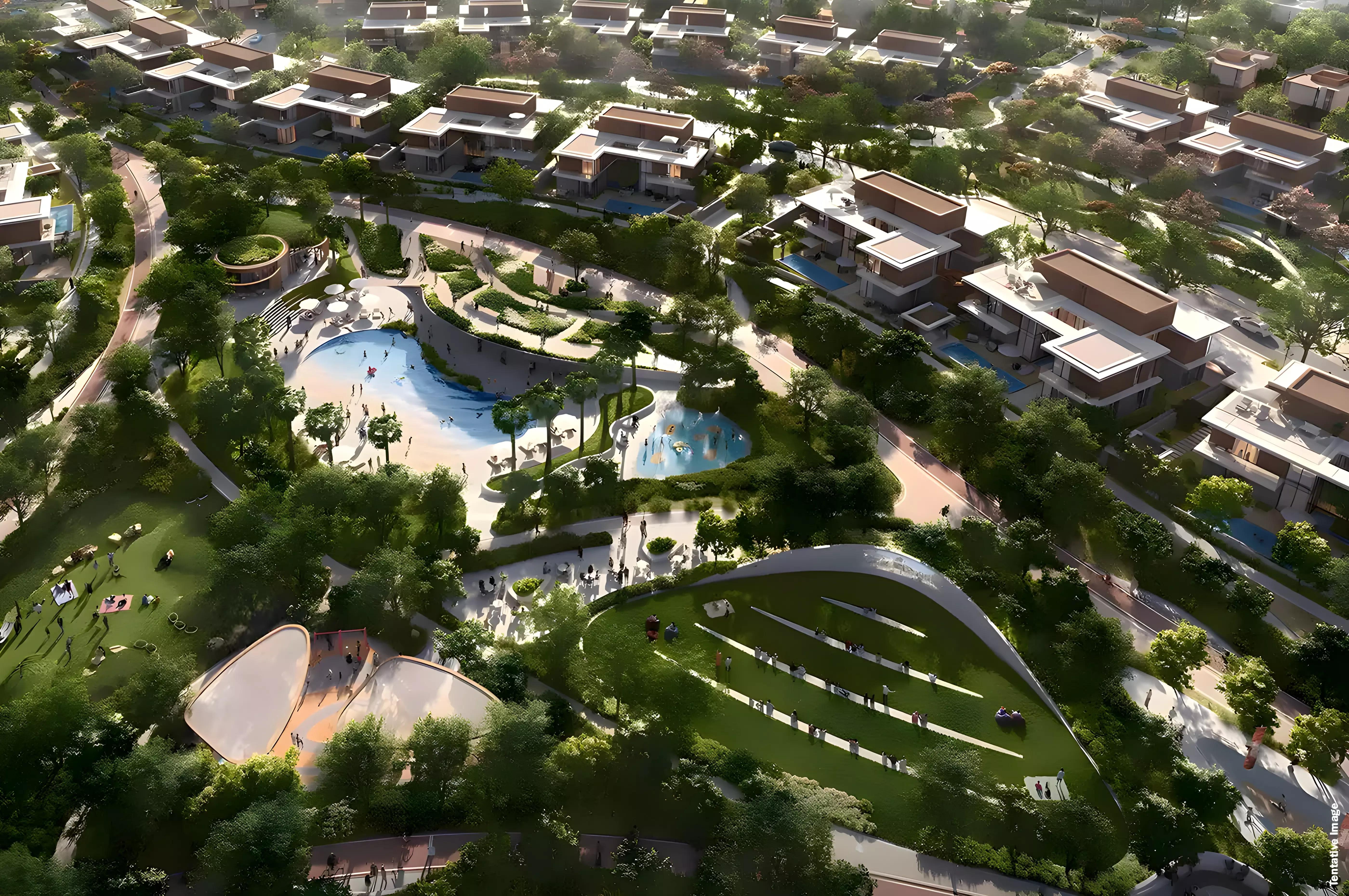 Exterior render of Rise by Athlon 1 apartment building at Athlon by Aldar, Dubai