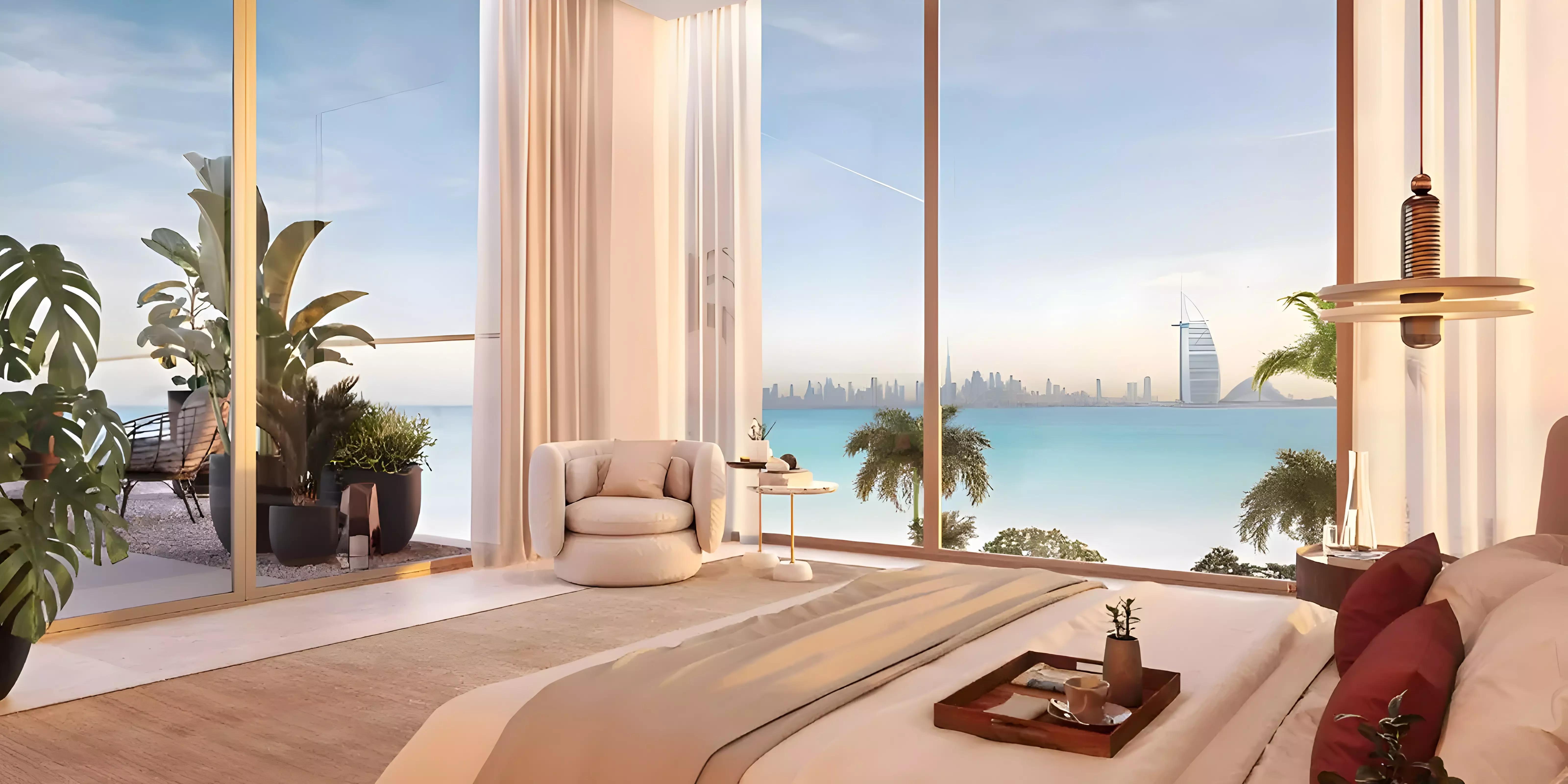 Ellington Beach House master plan and site layout on The Crescent, Palm Jumeirah