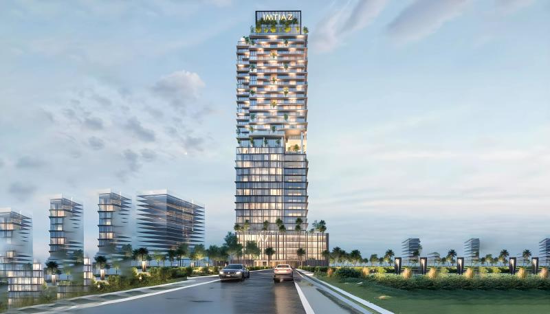 Cove Boulevard exterior facade by Imtiaz Developments, Dubai Land Residence Complex