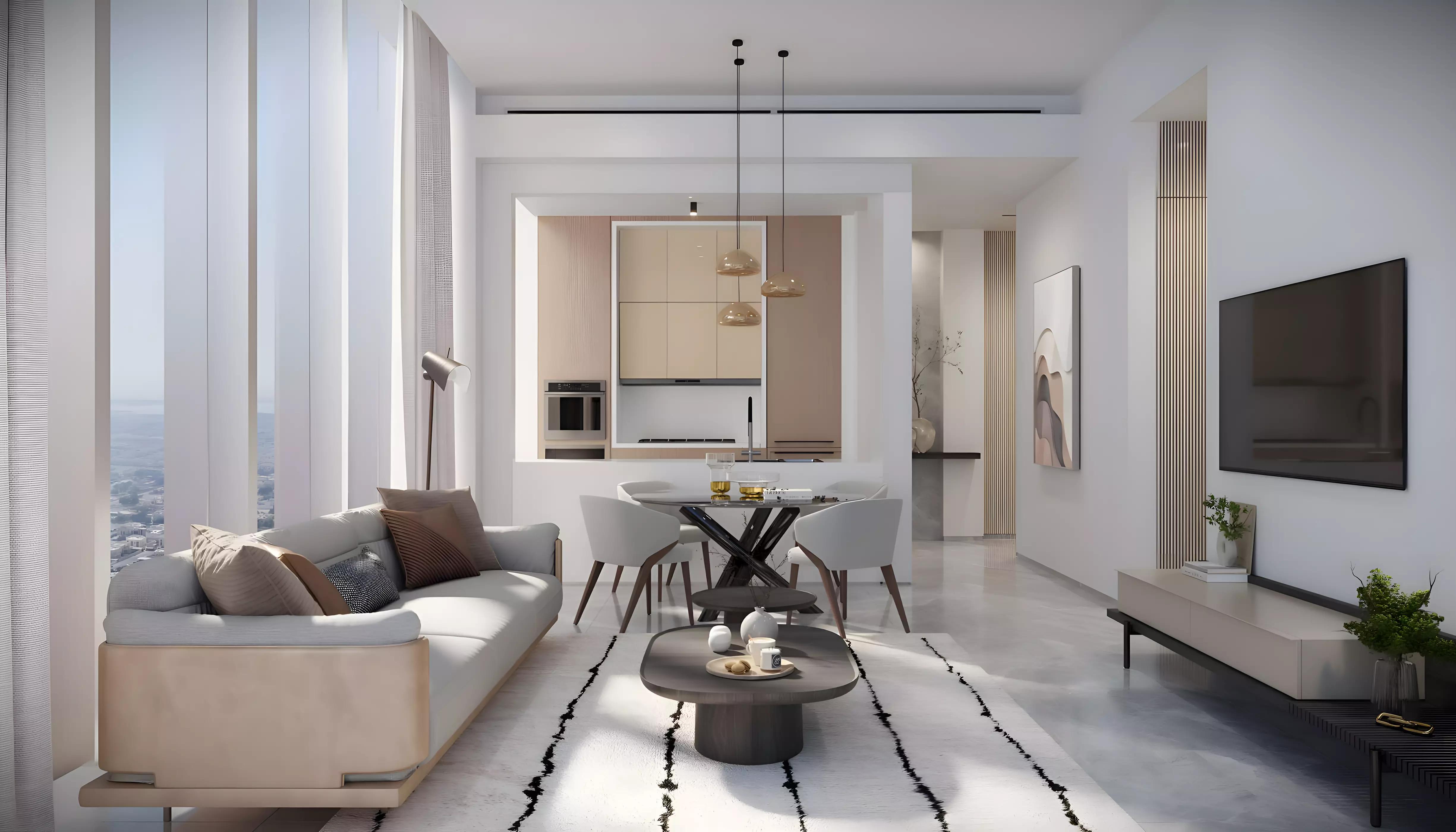 Duplex unit interior at DIFC Heights Tower, DIFC, Dubai