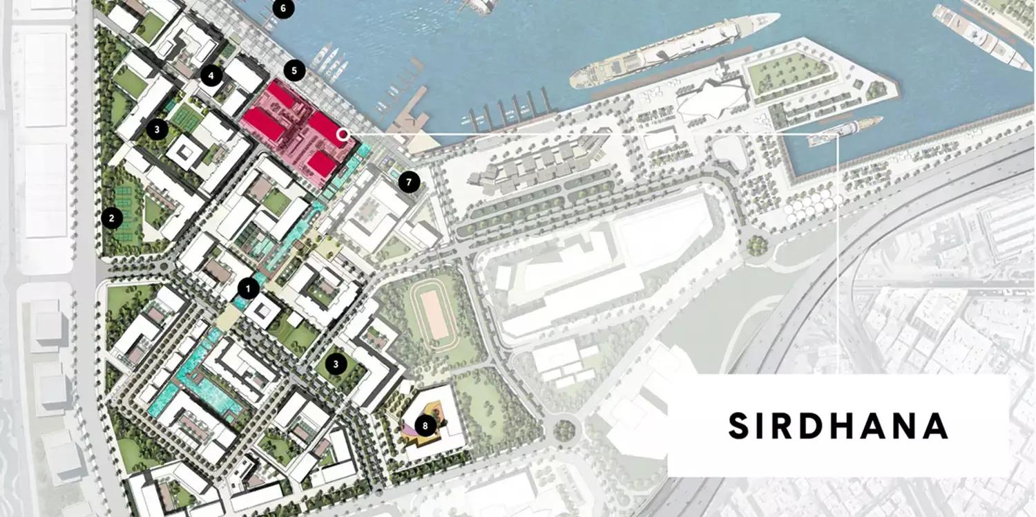 Sirdhana master plan layout, Mina Rashid, Dubai