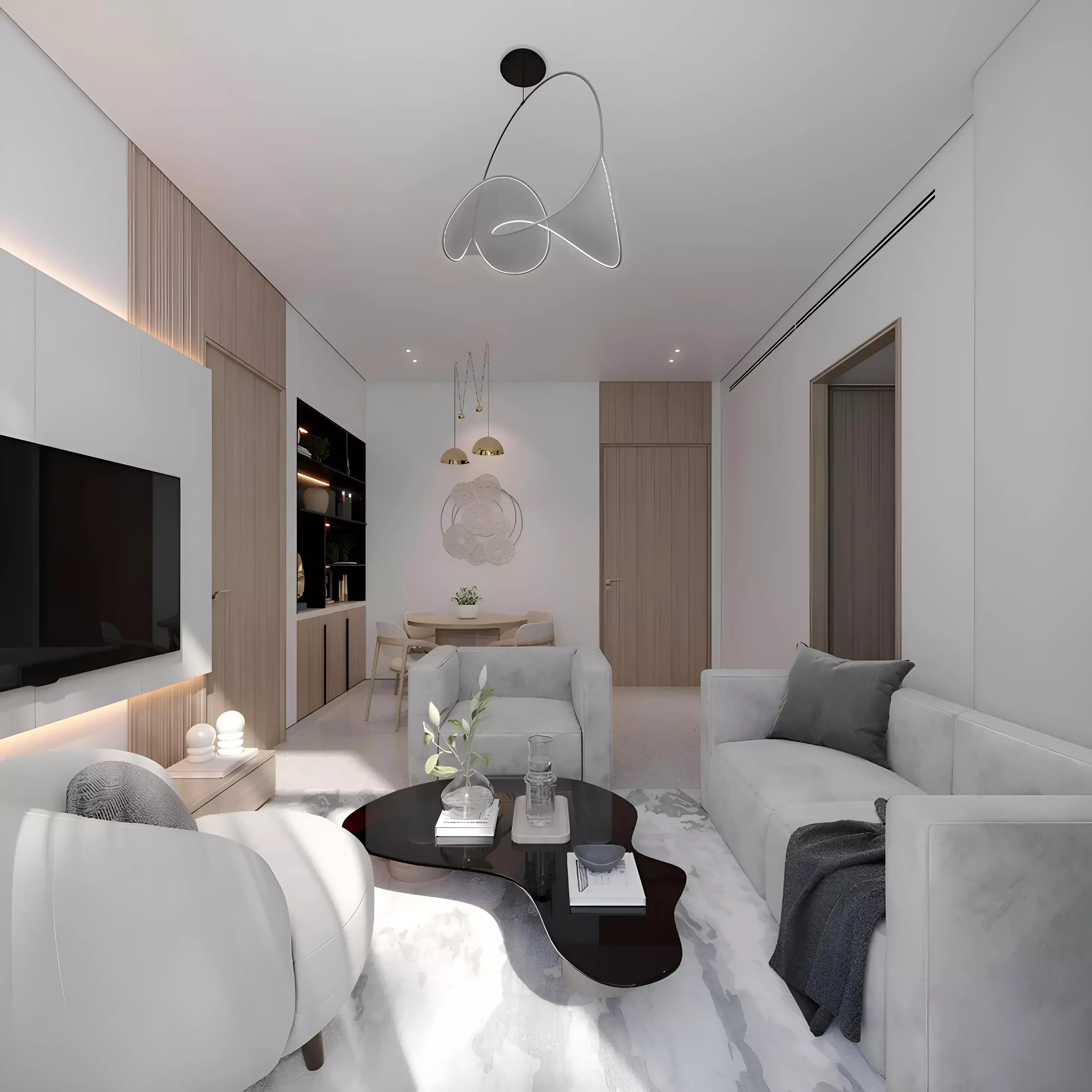 Elevia Residences Phase 2 residential courtyard view, Al Warsan, Dubai