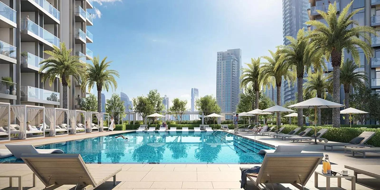 St Regis The Residences building facade, Downtown Dubai, Dubai